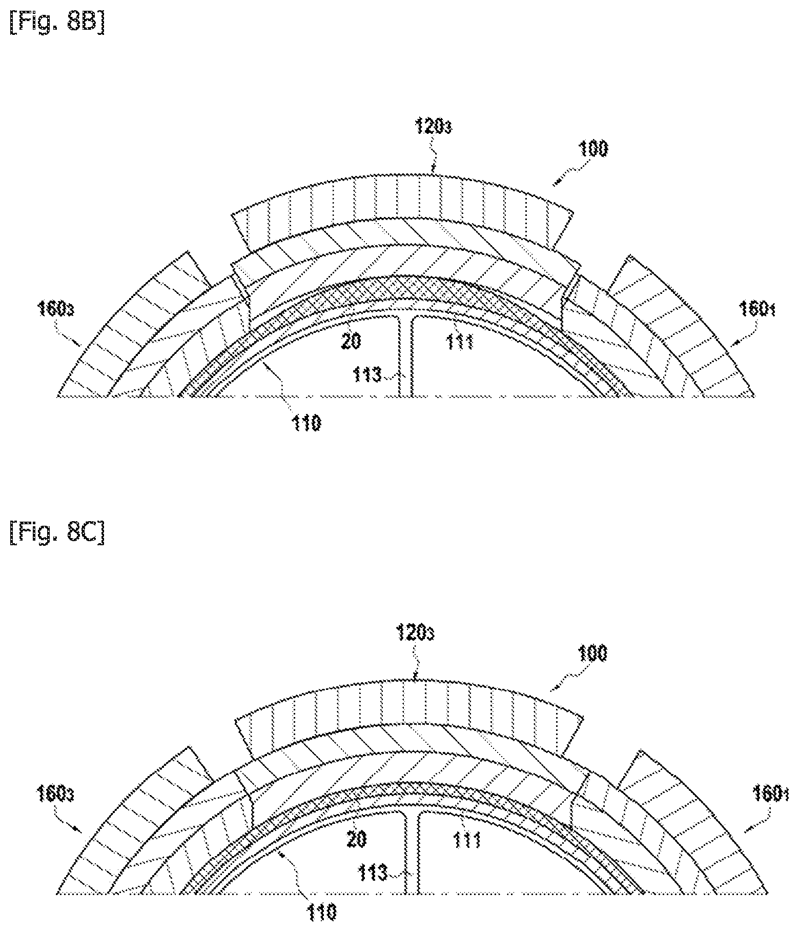 Patent US12552114 Figure 10 – RTM injection method and mould using symmetric anti-pinching sectors