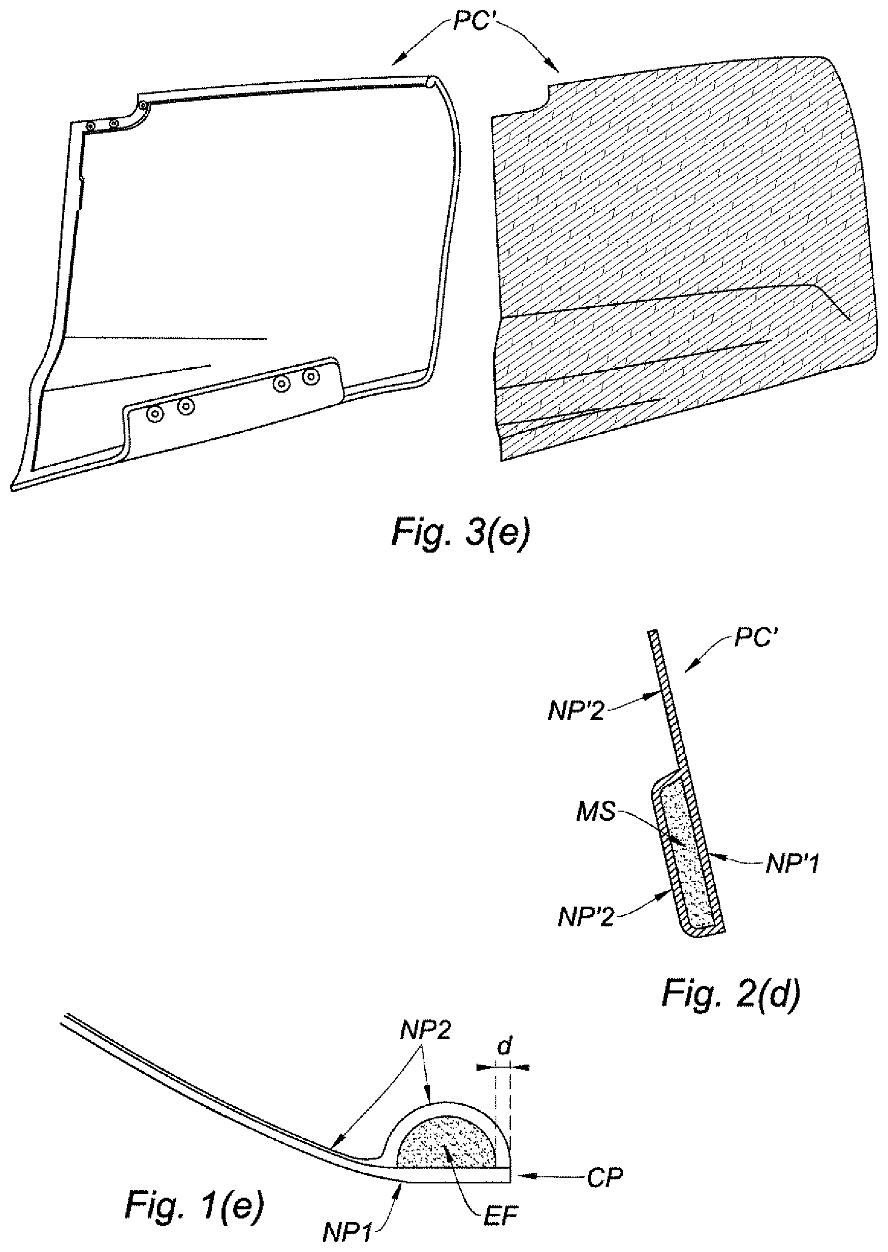Patent US12552115 Figure 5 – Process for manufacturing a composite panel