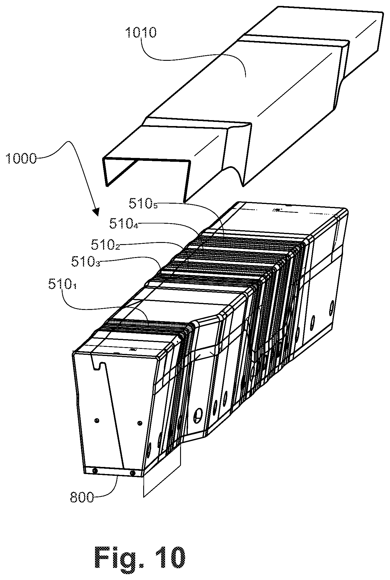 Patent US12552121 Figure 8 – Method for integrating a fitting between the wings of a profile