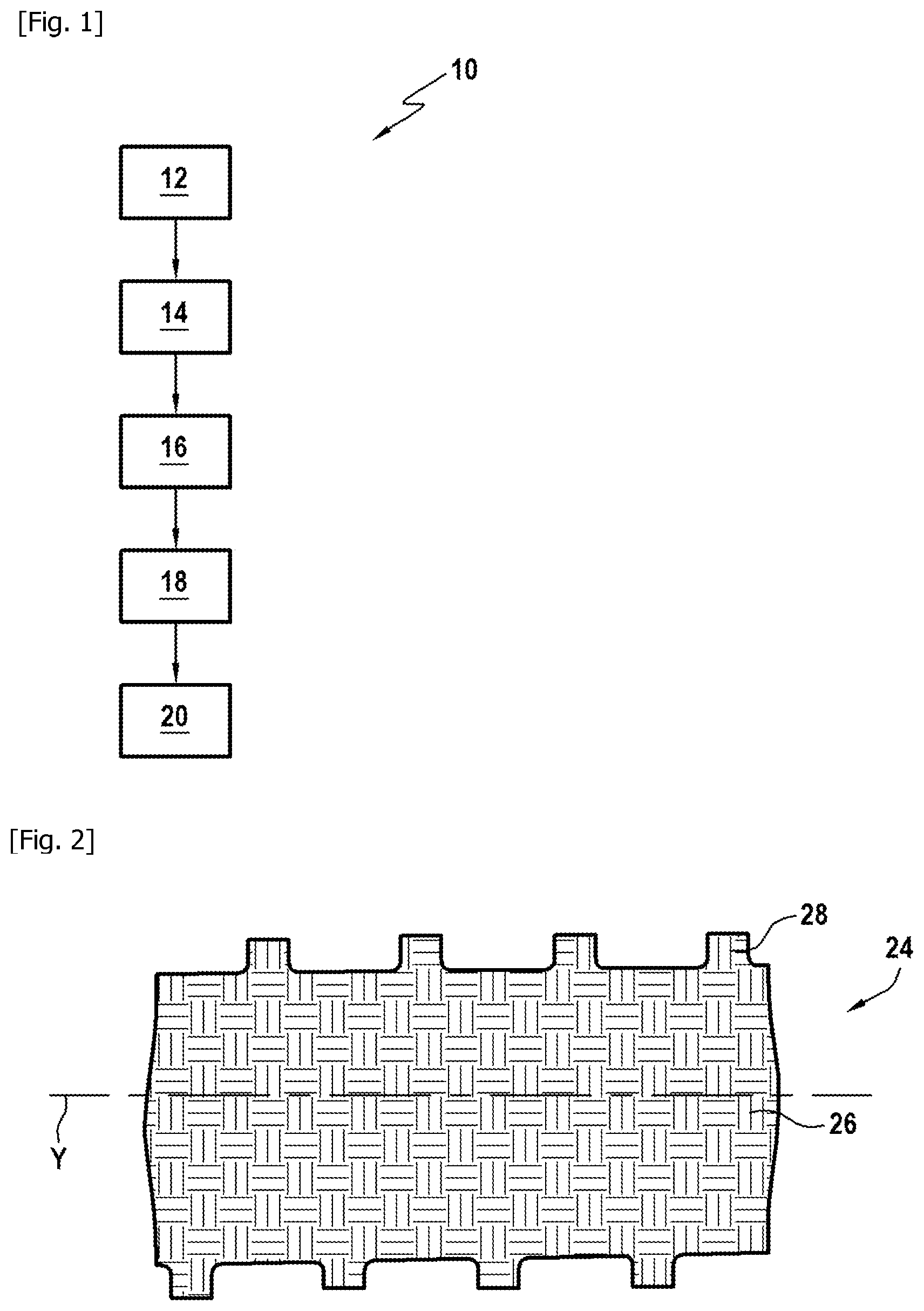 Patent US12552122 Figure 1 – Method for producing composite blade cleats for an aircraft turbine engine