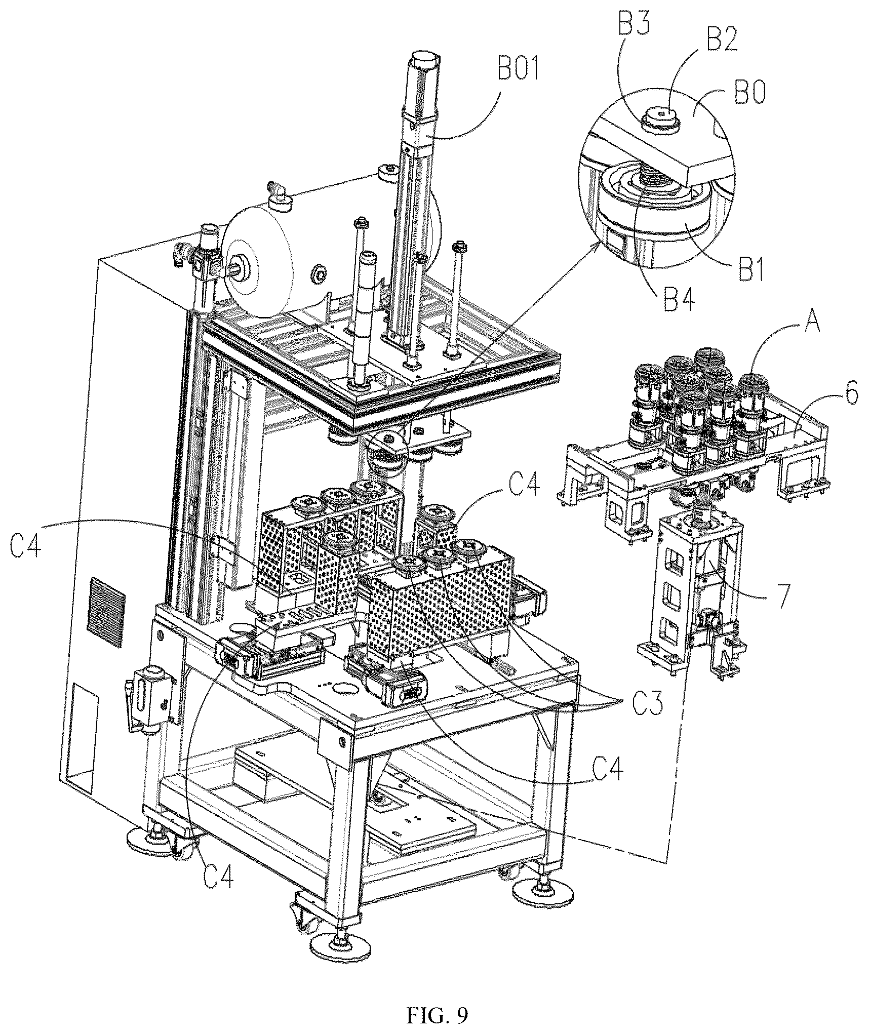 Patent US12552126 Figure 9 – Telescopic flanging inner expansion assembly and flanging device