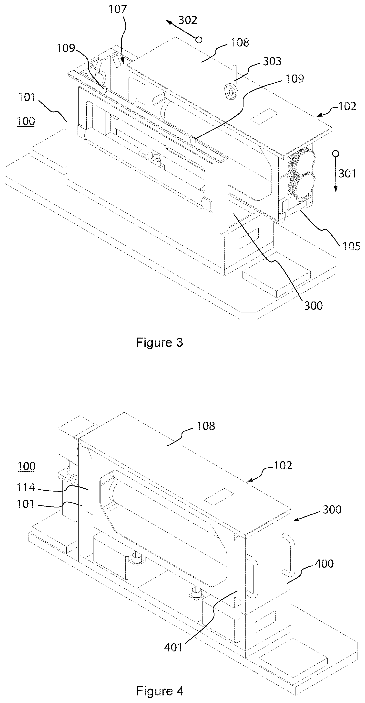 Patent US12552127 Figure 2 – Embossing system with embossing cassette