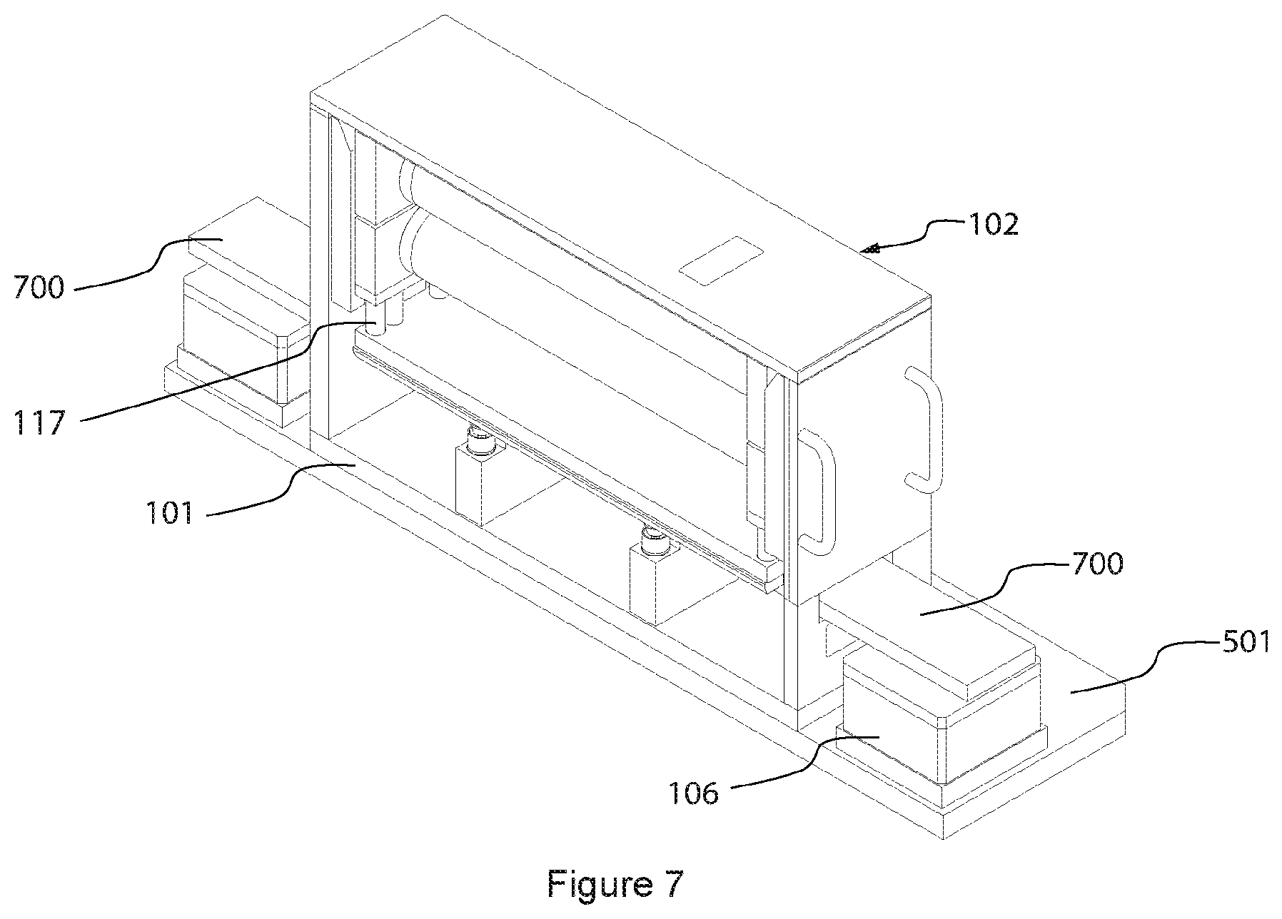 Patent US12552127 Figure 4 – Embossing system with embossing cassette