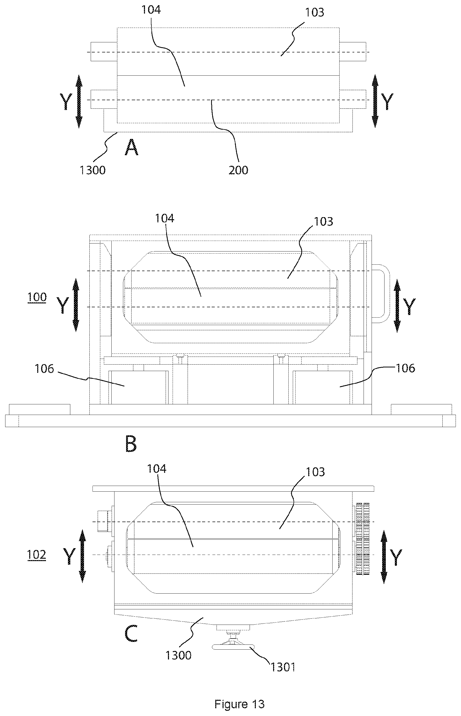 Patent US12552127 Figure 8 – Embossing system with embossing cassette