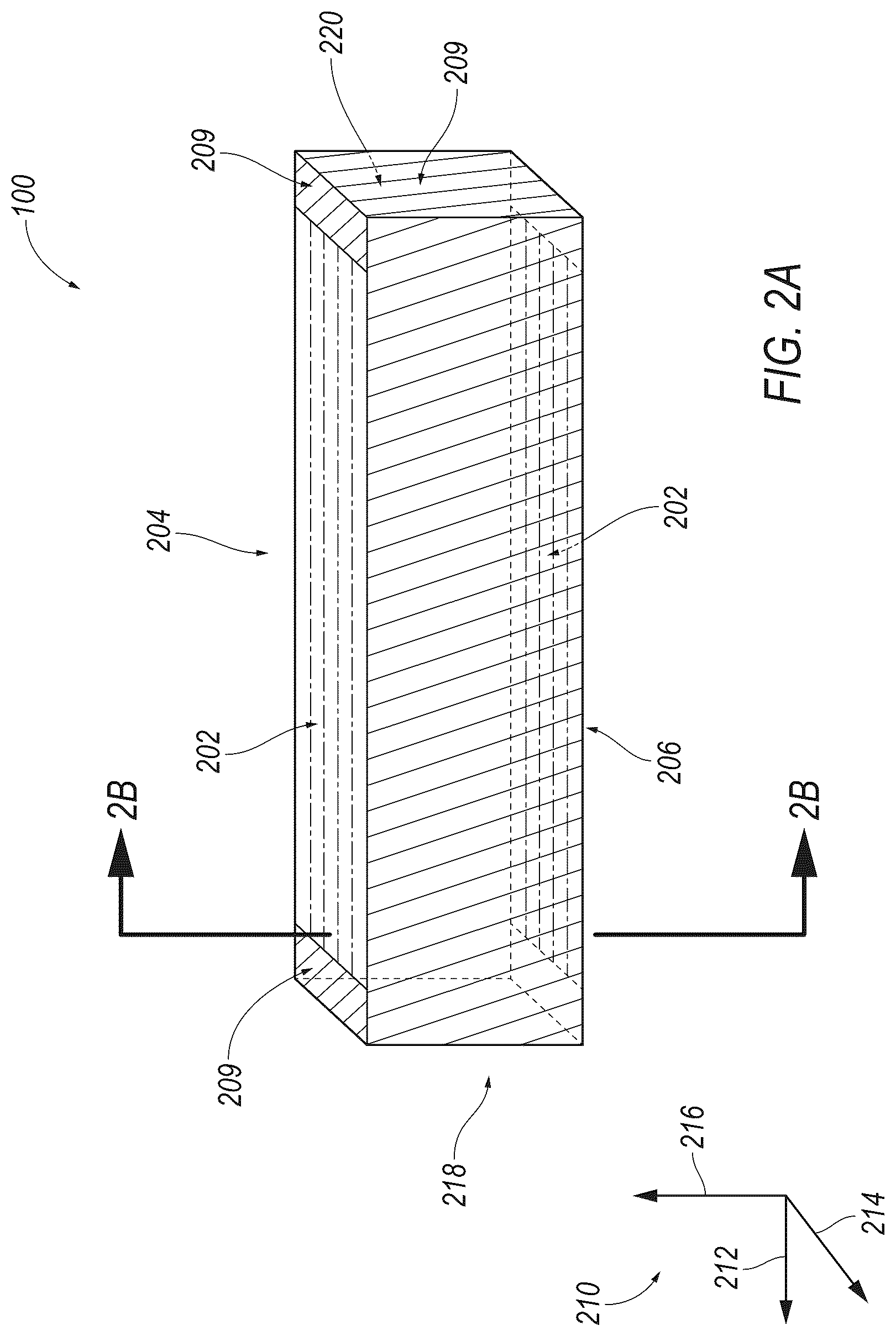 Patent US12552131 Figure 2 – Composite board with edge reinforcement for improved mechanical performance