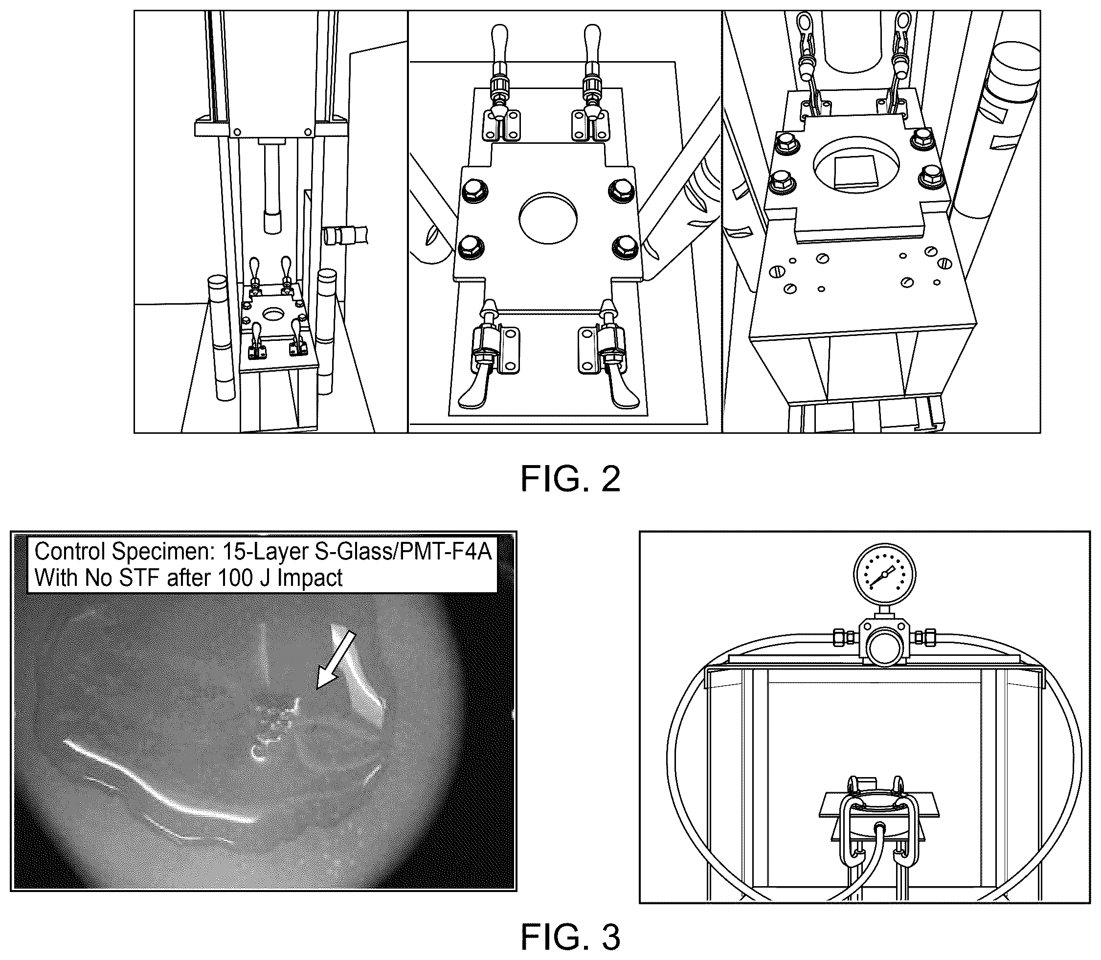 Patent US12552132 Figure 2 – Impact-resistant, damage tolerant composites with shear thickening fluid layers and uses thereof