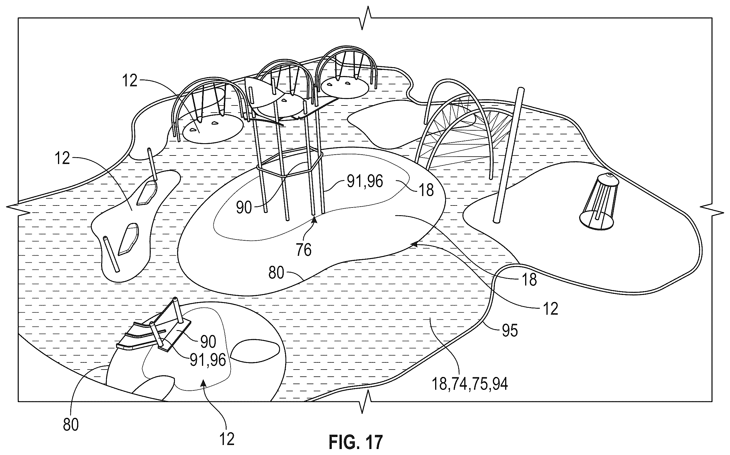 Patent US12552134 Figure 20 – Building products and associated methods for providing contoured and elevated features for artificial surfaces