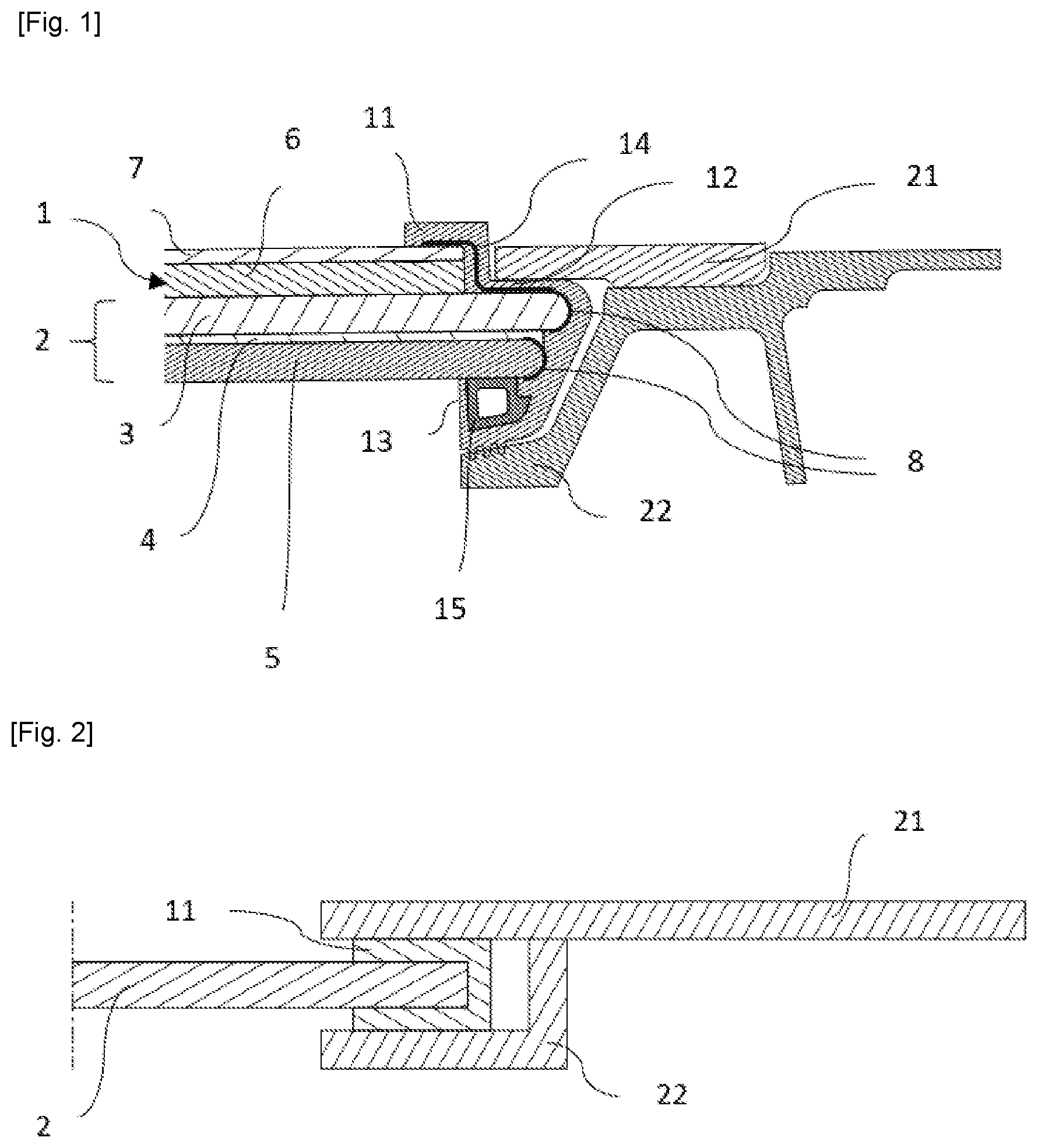 Patent US12552136 Figure 1 – Clamped glazed unit and peripheral seal thereof with a shape that limits the peripheral sliding of the glazed unit so as to guarantee that it does not come loose from its mounting structure