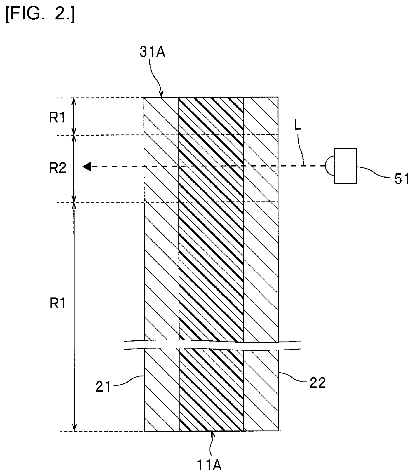 Patent US12552137 Figure 2 – Laminated glass and vehicle