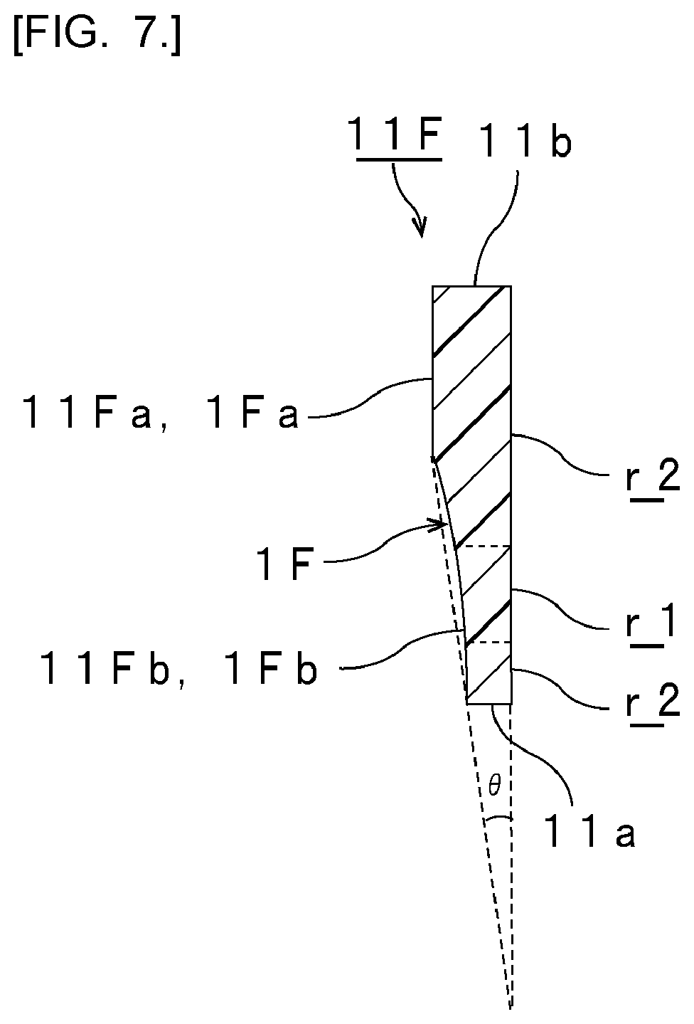 Patent US12552137 Figure 7 – Laminated glass and vehicle