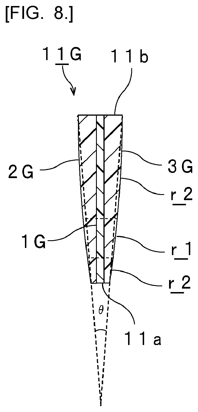 Patent US12552137 Figure 8 – Laminated glass and vehicle