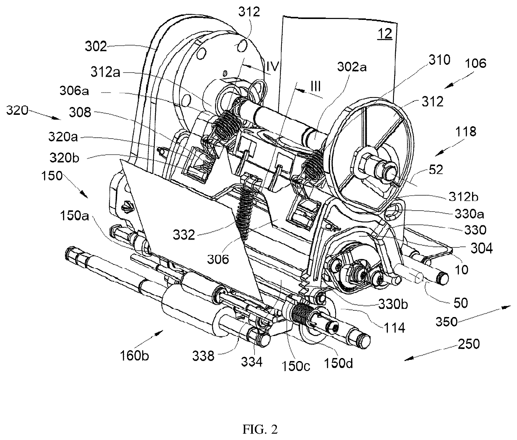 Patent US12552148 Figure 2 – Lamination module for a card processing machine including a system for assisting with peeling of a transfer film