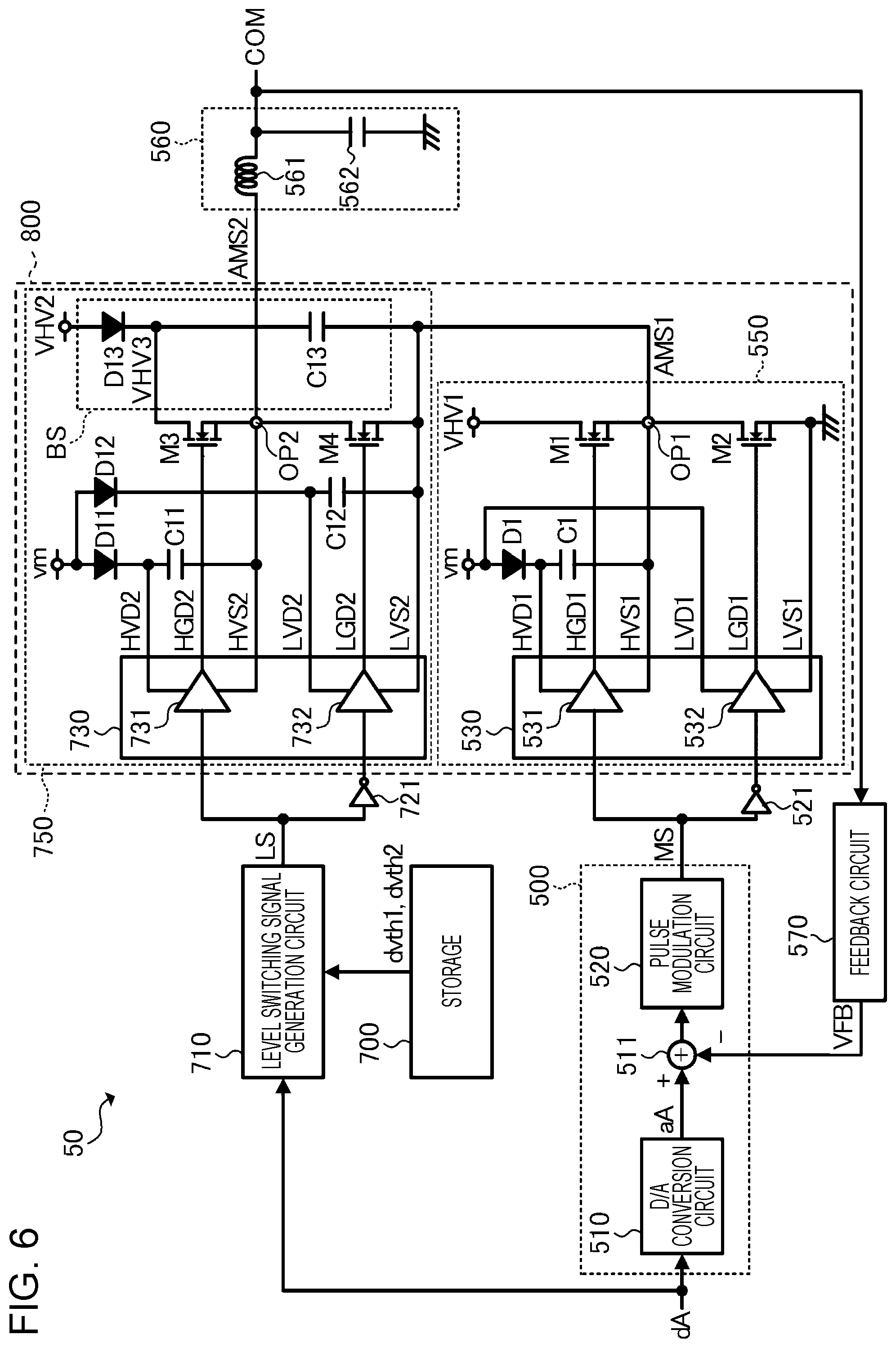 Patent US12552155 Figure 5 – Drive circuit and liquid ejecting apparatus