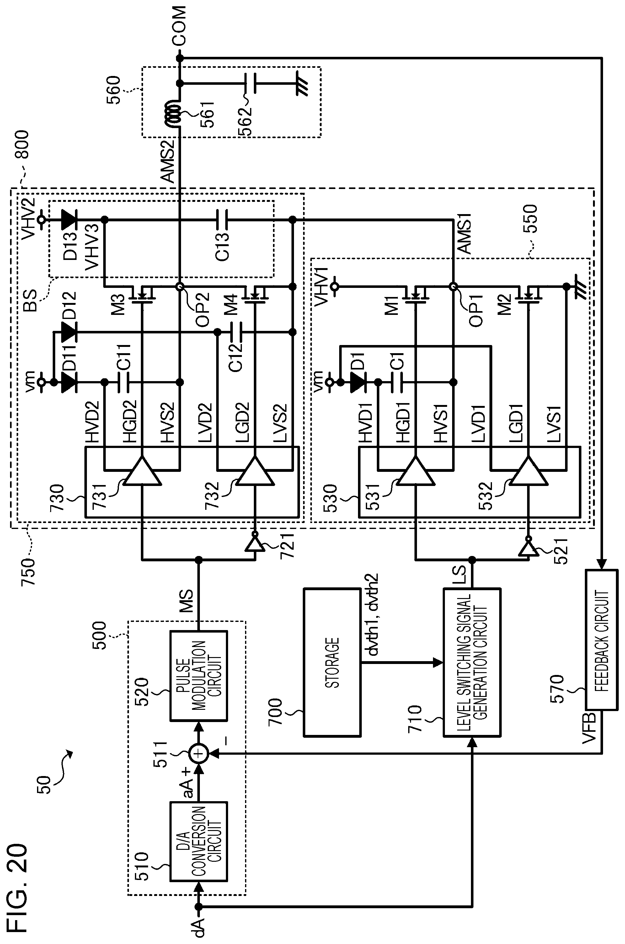 Patent US12552155 Figure 19 – Drive circuit and liquid ejecting apparatus