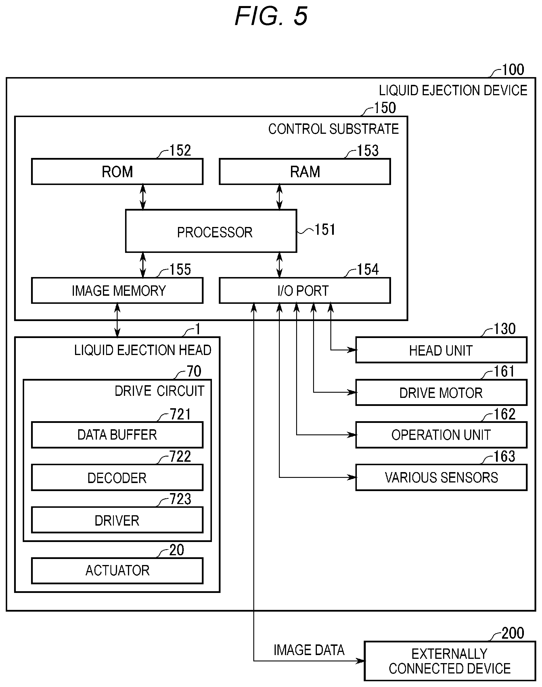 Patent US12552160 Figure 4 – Liquid ejection head and printing device
