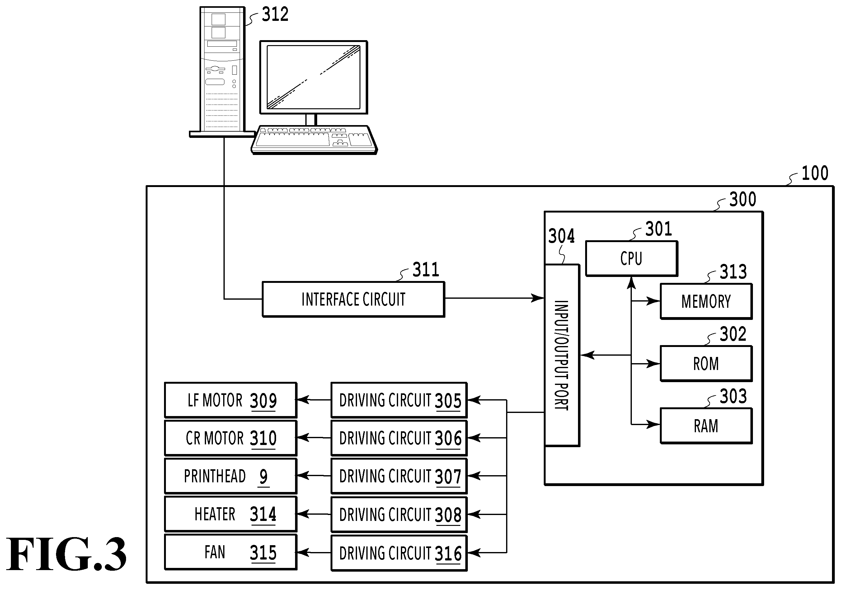 Patent US12552167 Figure 3 – Printing apparatus, control method, and storage medium