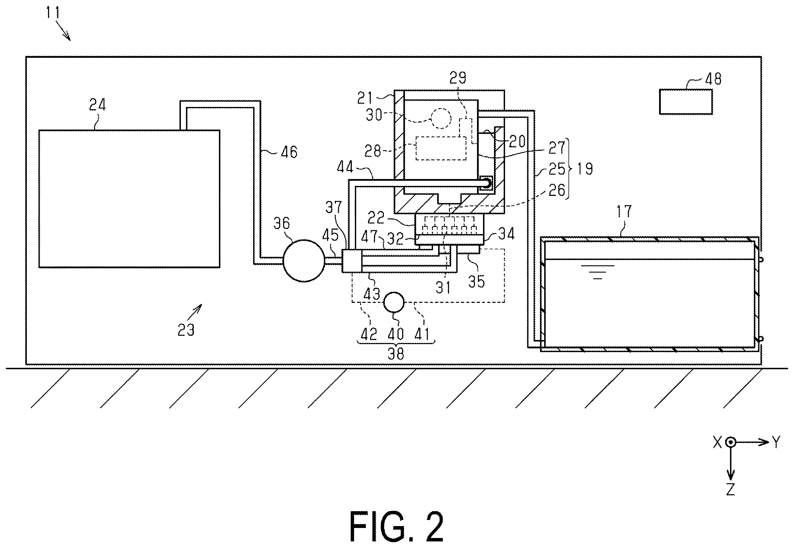 Patent US12552168 Figure 2 – Maintenance device, liquid ejecting device, and maintenance method for liquid ejecting device
