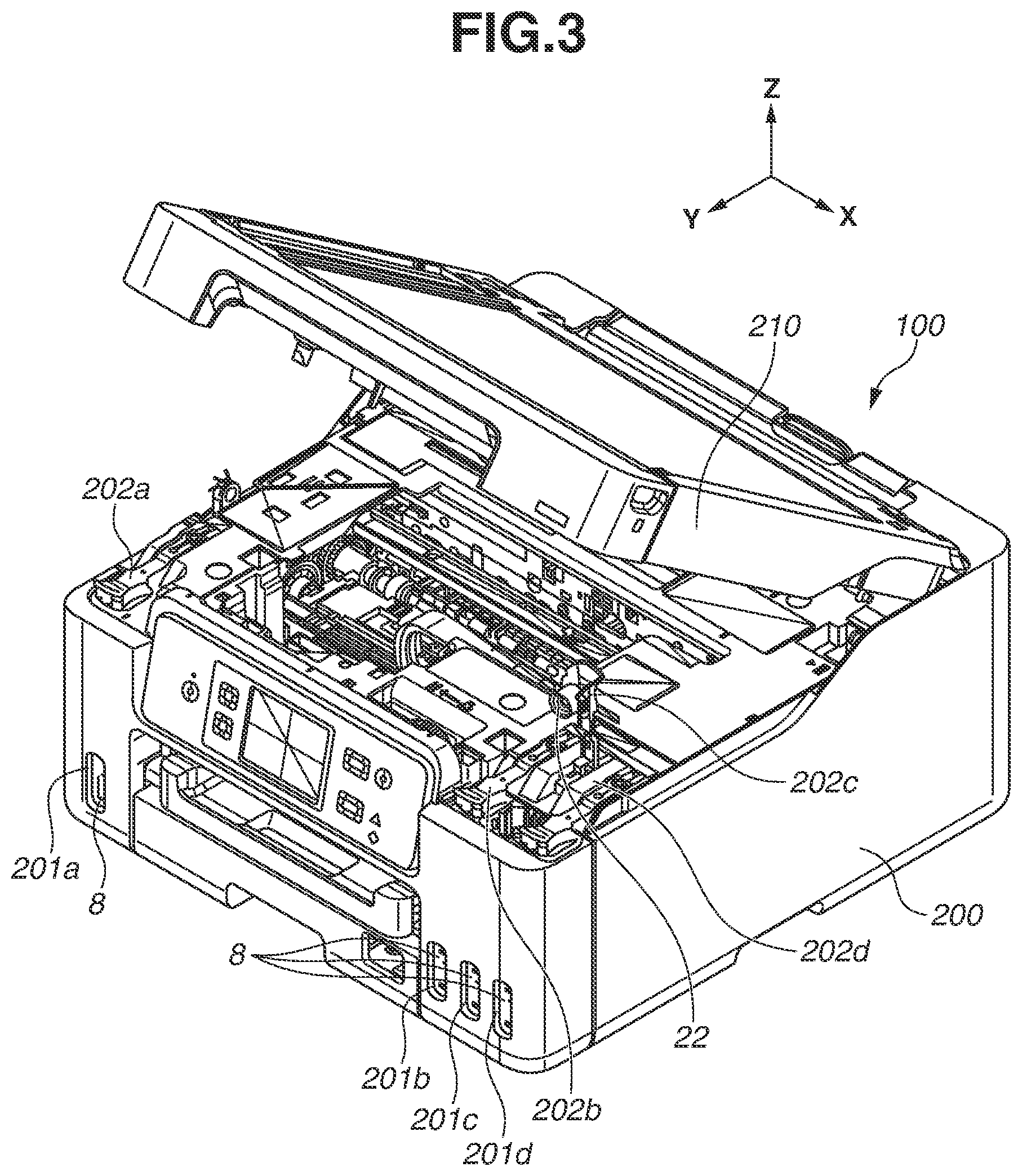Patent US12552173 Figure 3 – Liquid storage container and liquid ejection apparatus