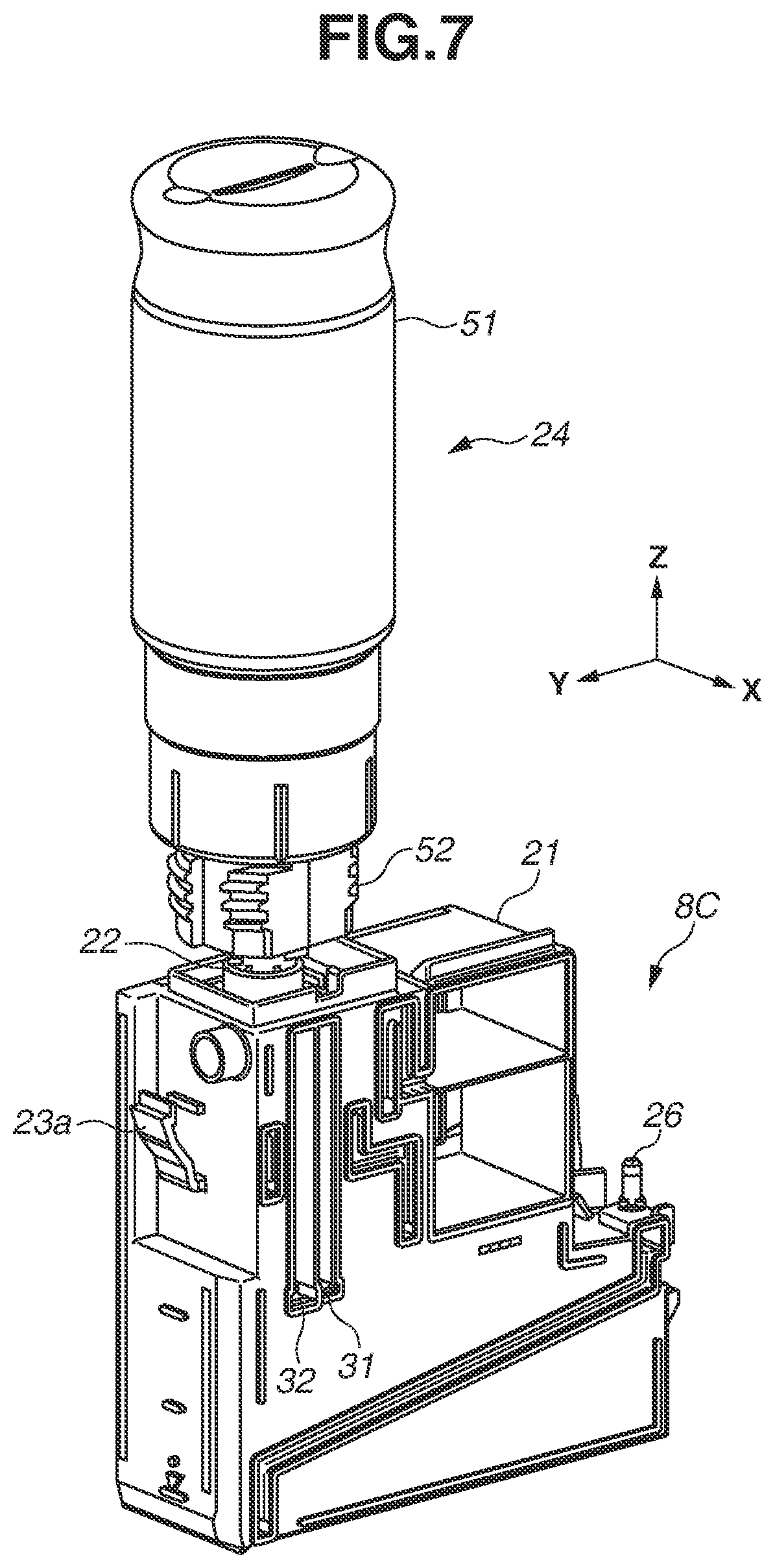 Patent US12552173 Figure 7 – Liquid storage container and liquid ejection apparatus