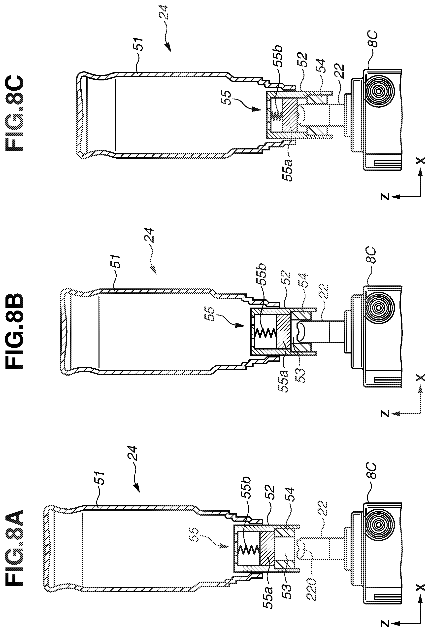 Patent US12552173 Figure 8 – Liquid storage container and liquid ejection apparatus