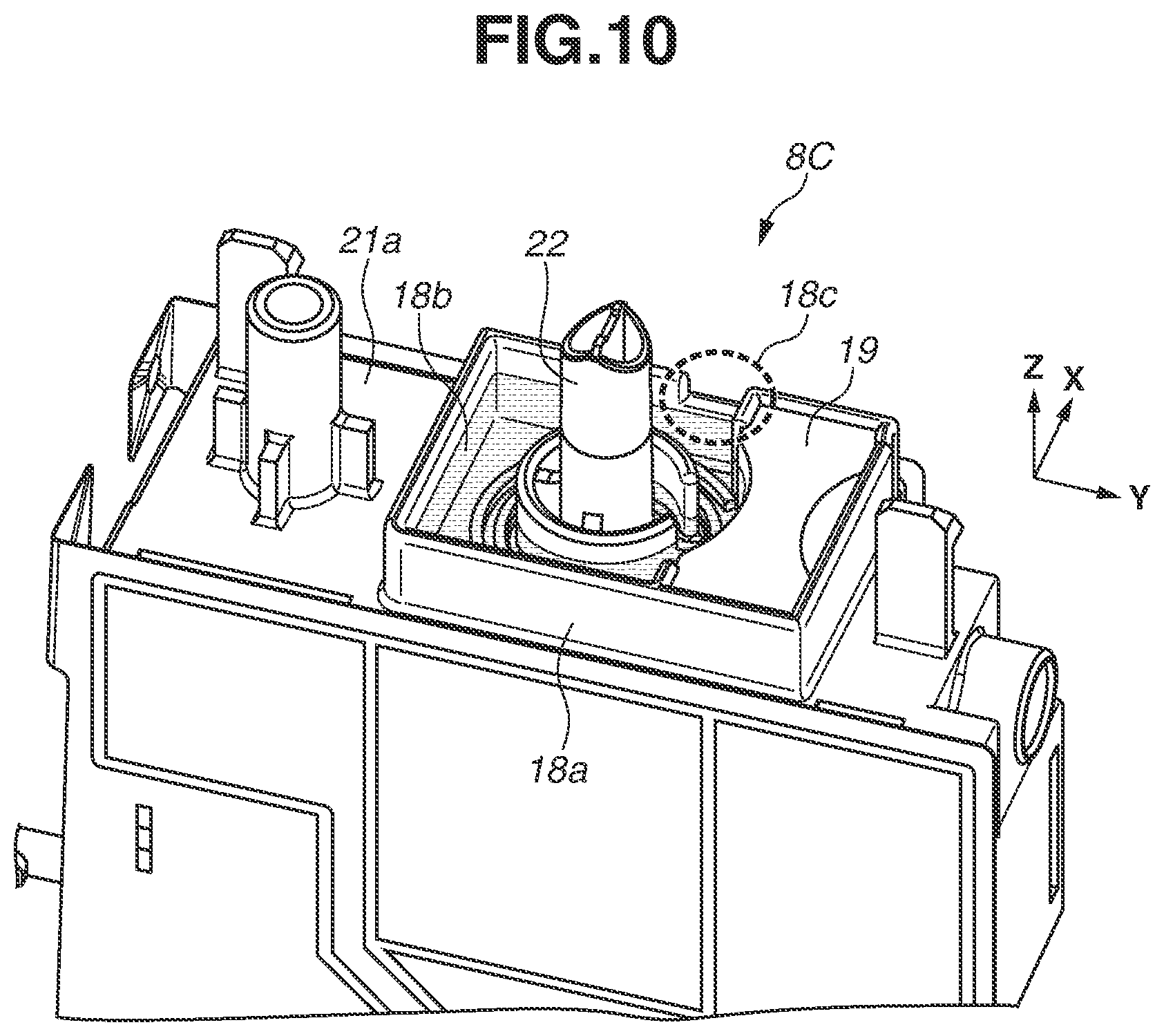 Patent US12552173 Figure 10 – Liquid storage container and liquid ejection apparatus