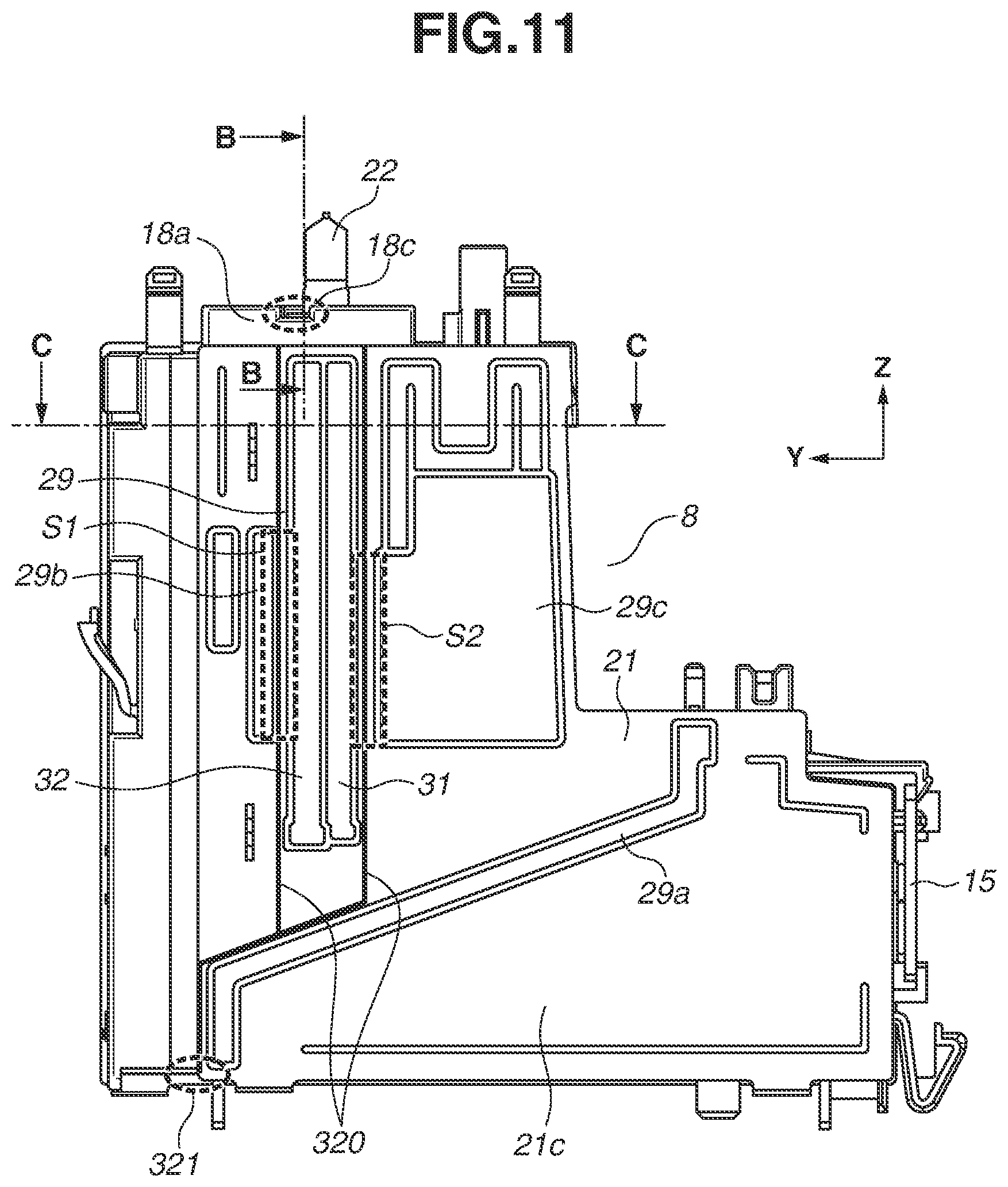 Patent US12552173 Figure 11 – Liquid storage container and liquid ejection apparatus