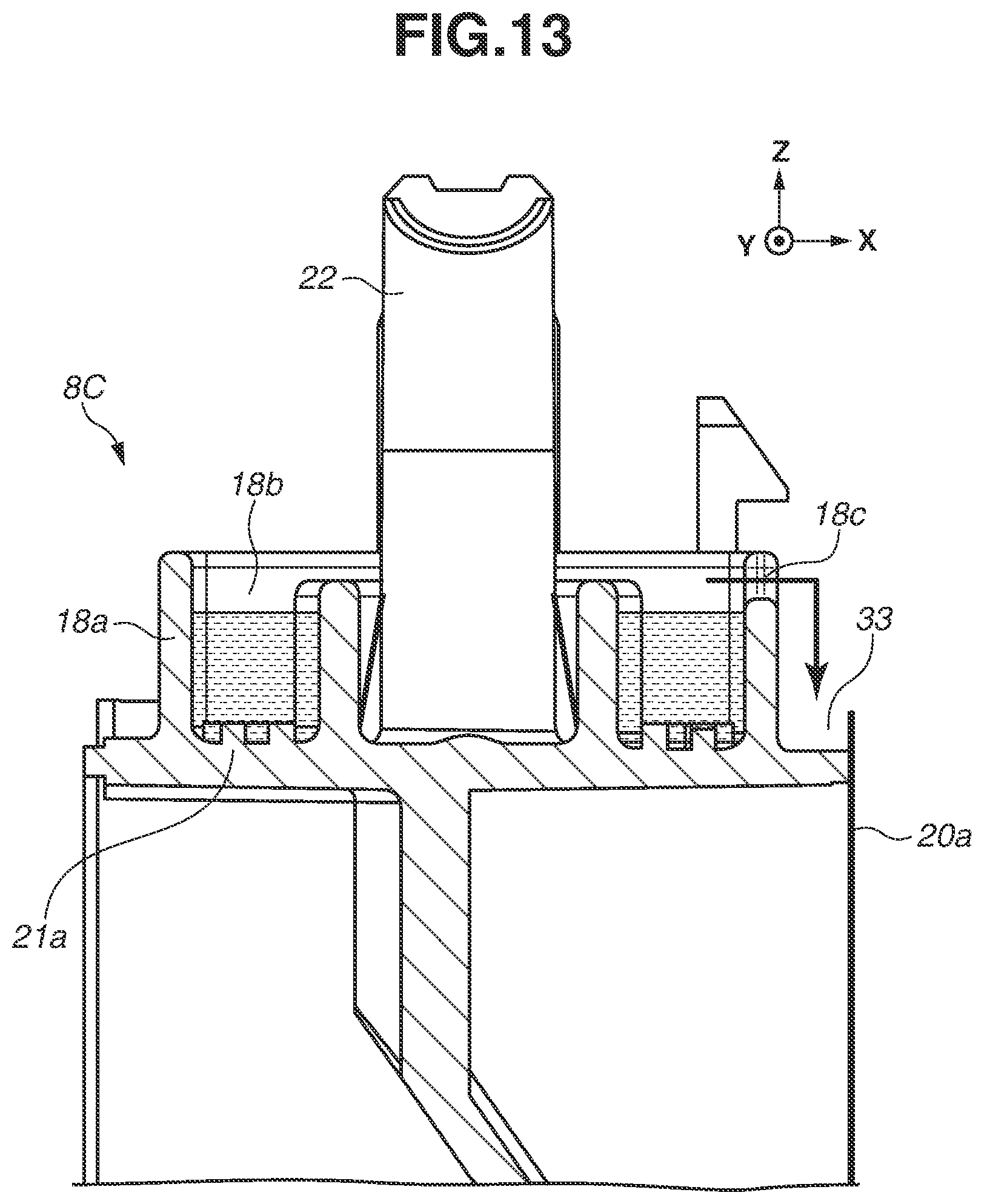 Patent US12552173 Figure 13 – Liquid storage container and liquid ejection apparatus