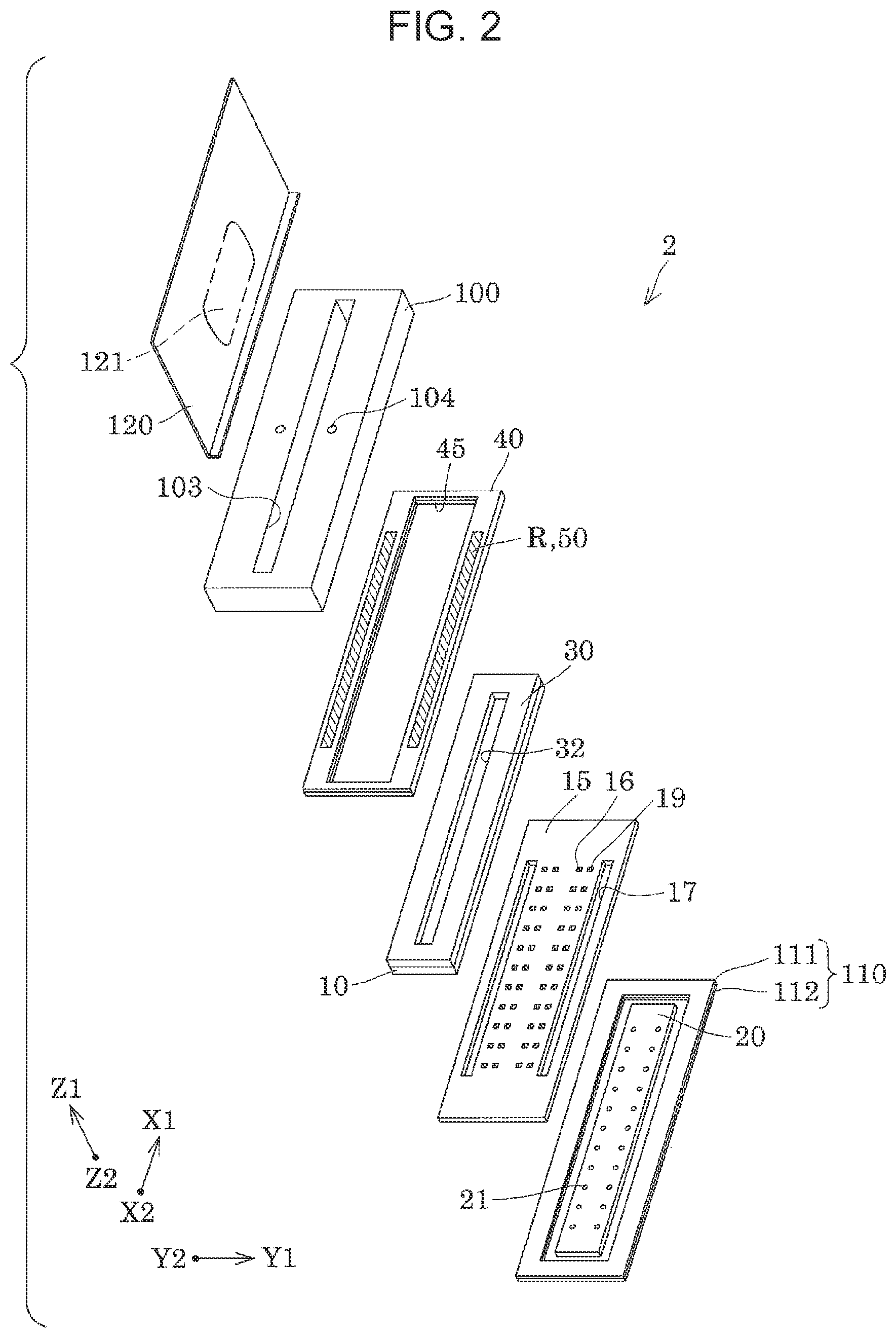 Patent US12552174 Figure 2 – Liquid ejecting head, liquid ejecting apparatus, and filter member