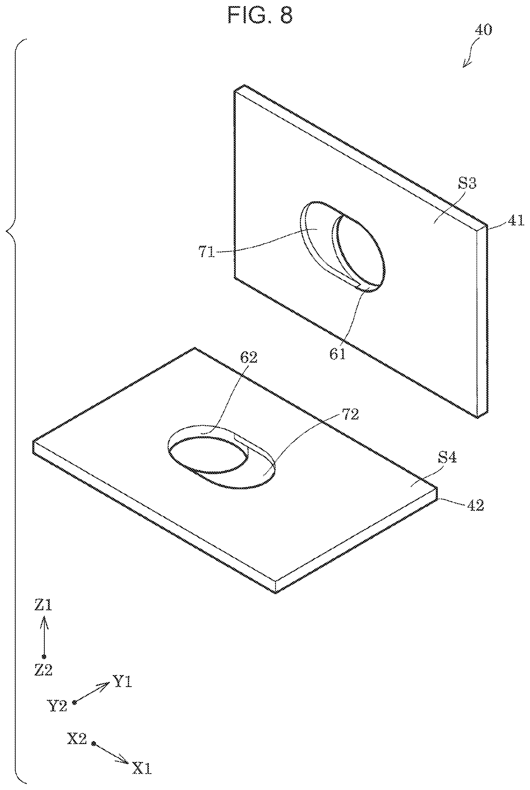 Patent US12552174 Figure 8 – Liquid ejecting head, liquid ejecting apparatus, and filter member