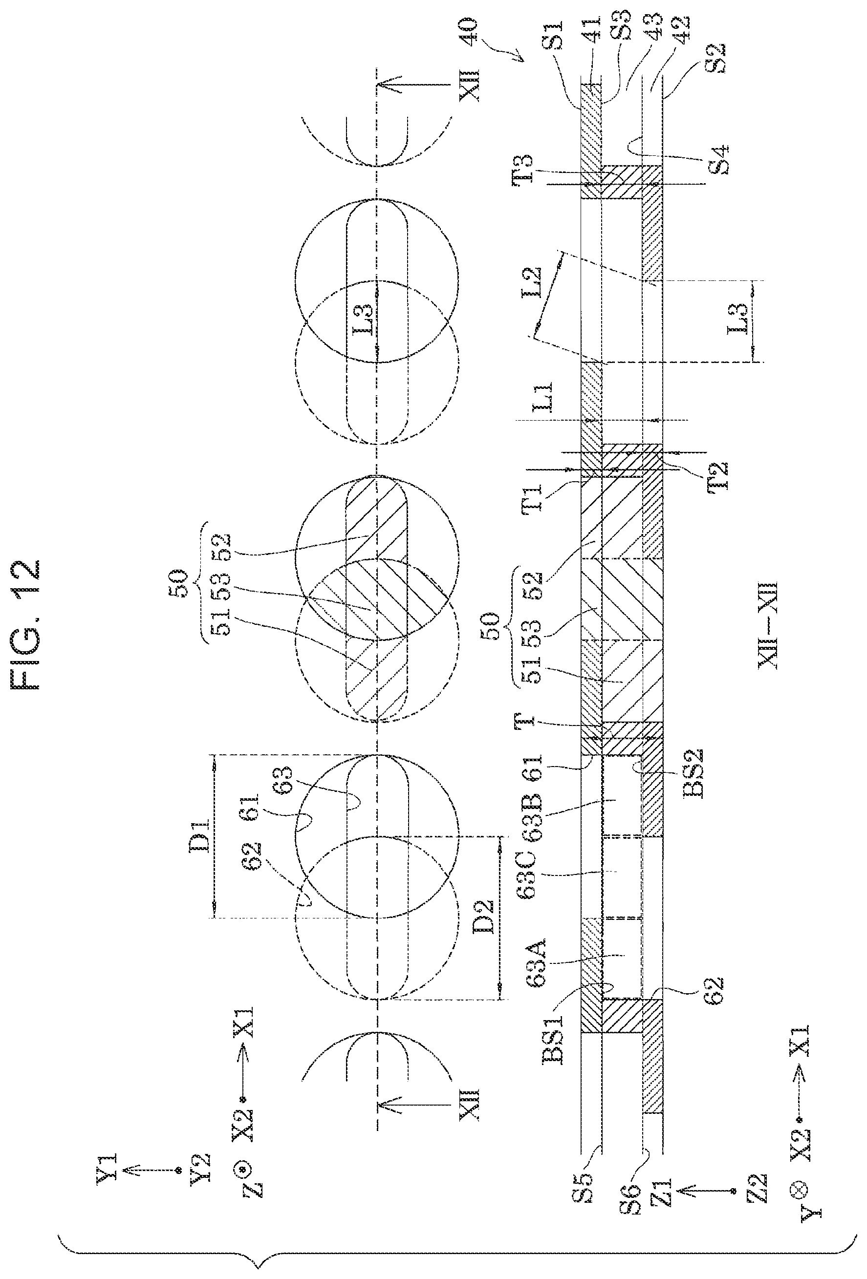 Patent US12552174 Figure 12 – Liquid ejecting head, liquid ejecting apparatus, and filter member