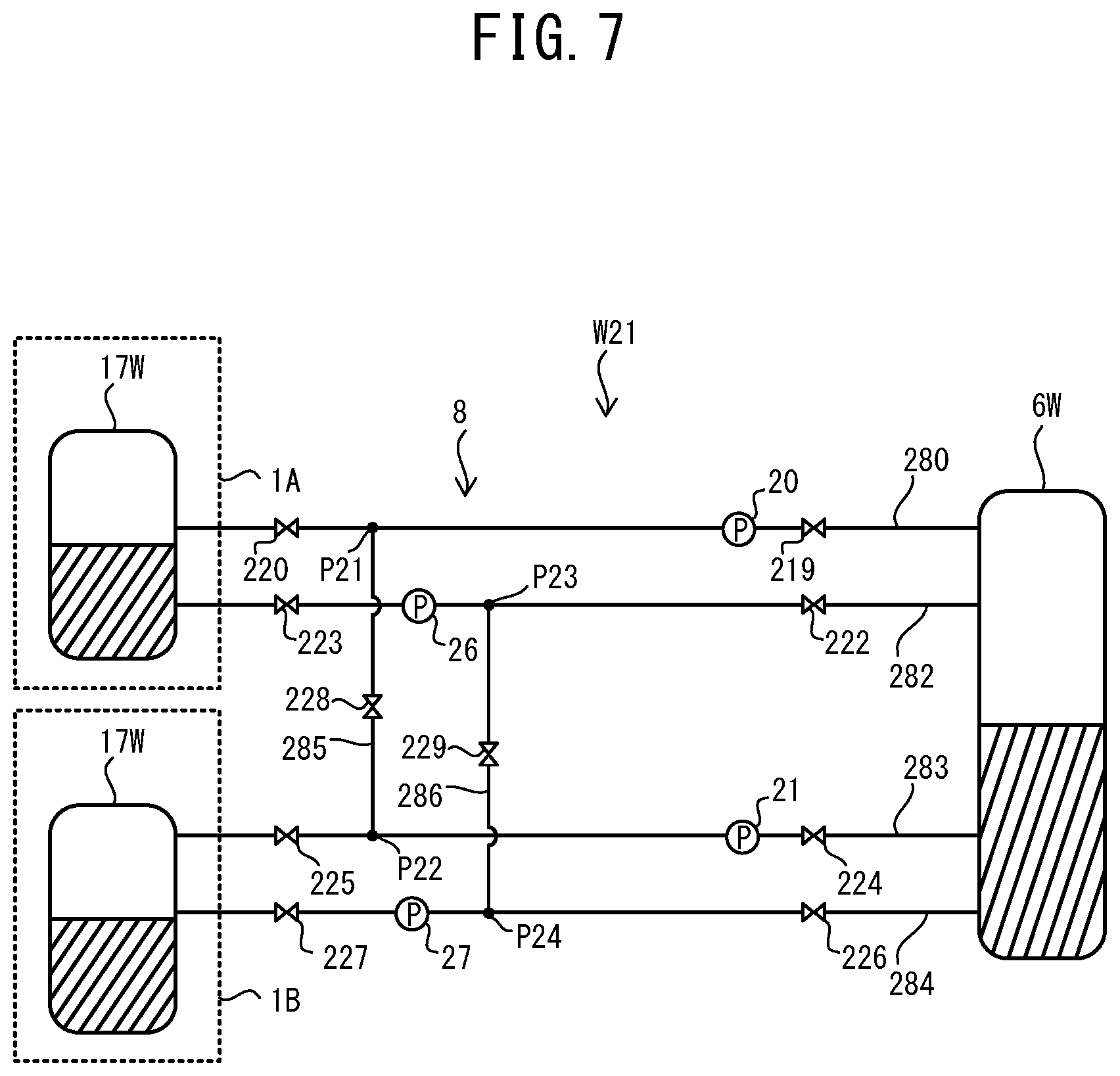 Patent US12552175 Figure 7 – Liquid supply system, control method, non-transitory computer-readable medium storing computer-readable instructions, and liquid supply device