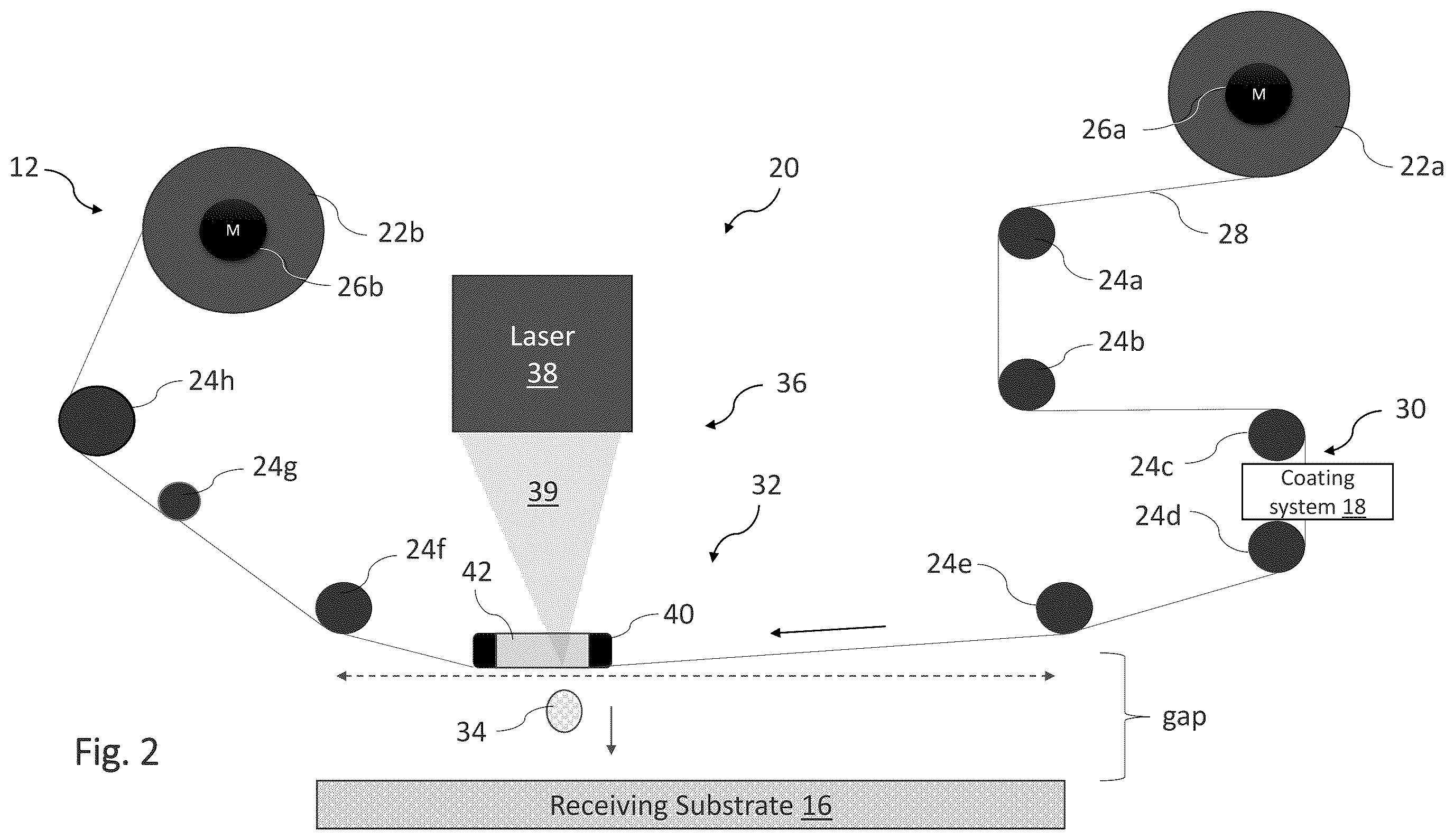Patent US12552179 Figure 2 – Large area laser printing system and method