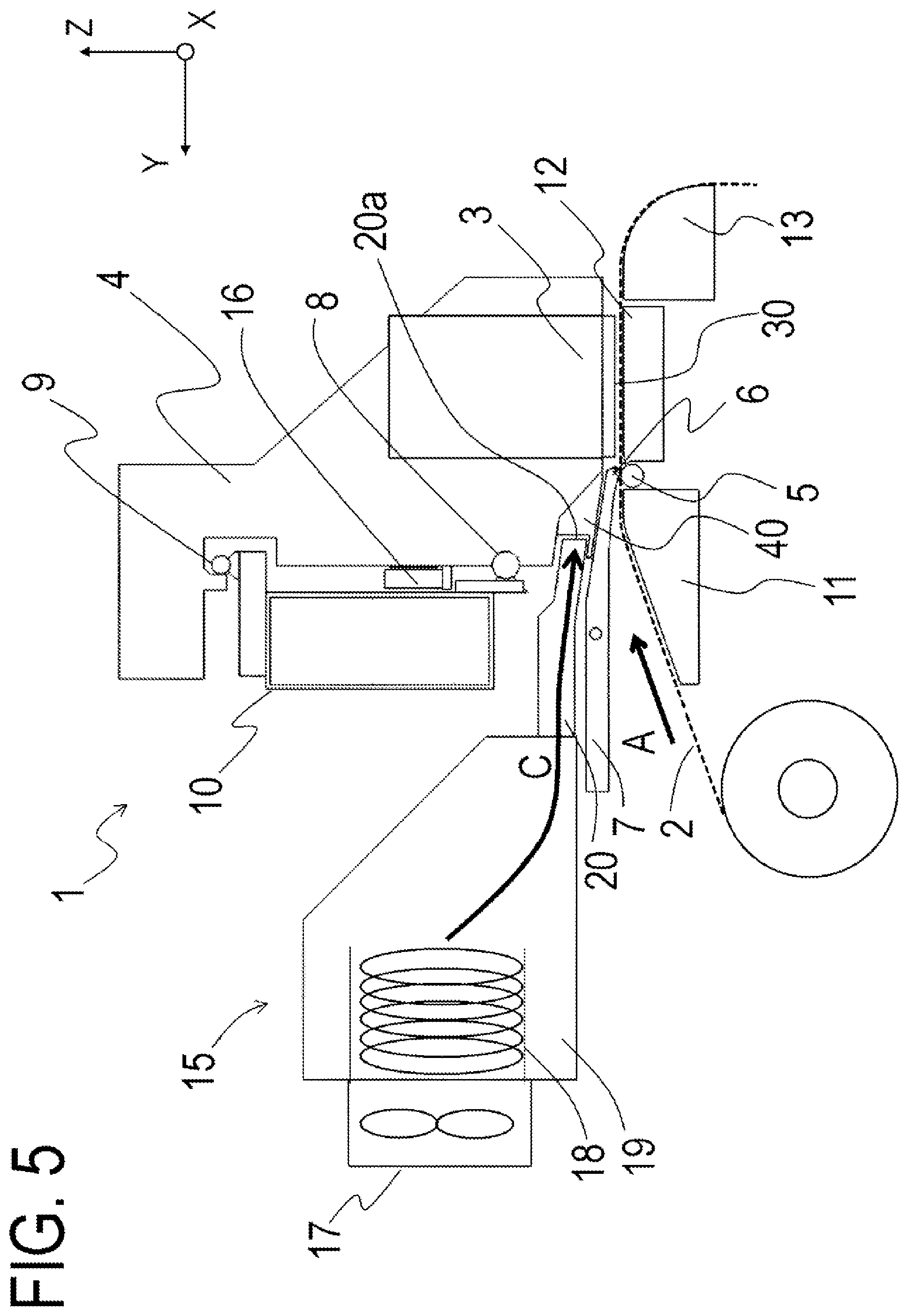 Patent US12552182 Figure 5 – Recording apparatus
