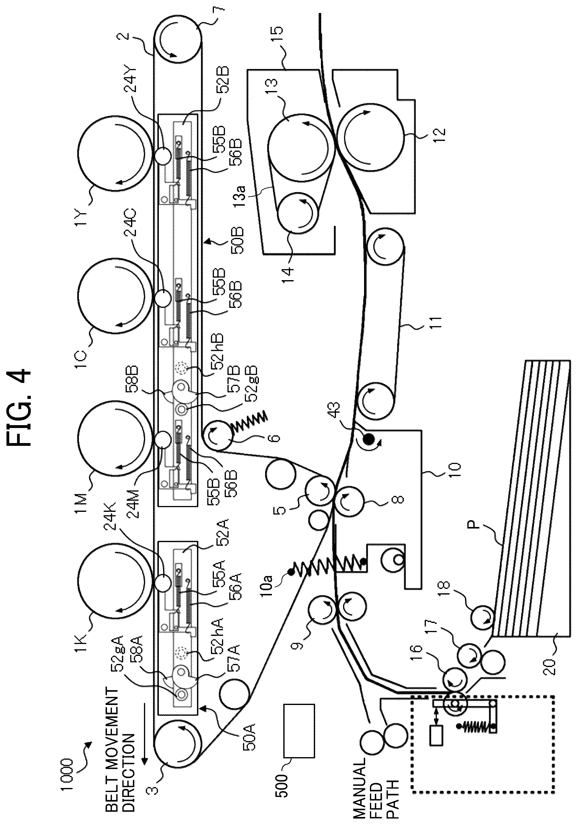 Patent US12552186 Figure 4 – Biasing force adjusting device, transfer device, and image forming apparatus