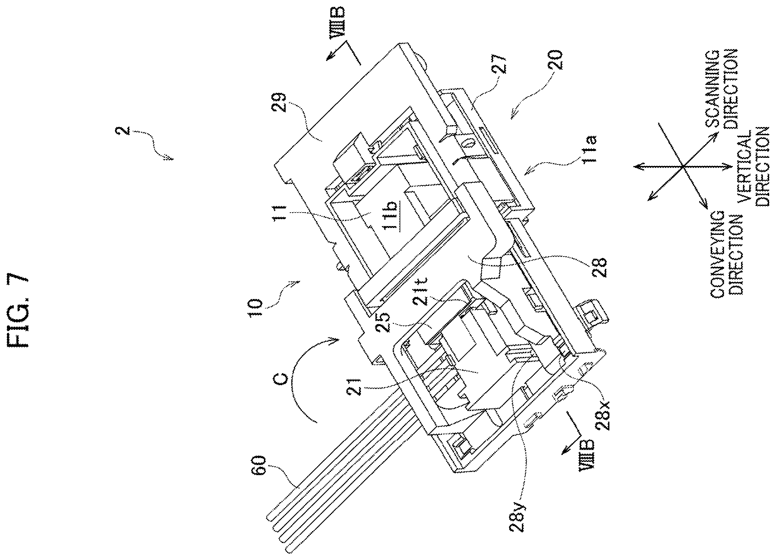 Patent US12552187 Figure 7 – Liquid ejecting device switchable between first state in which two terminals are separated from each other and second state in which two terminals are in contact with each other