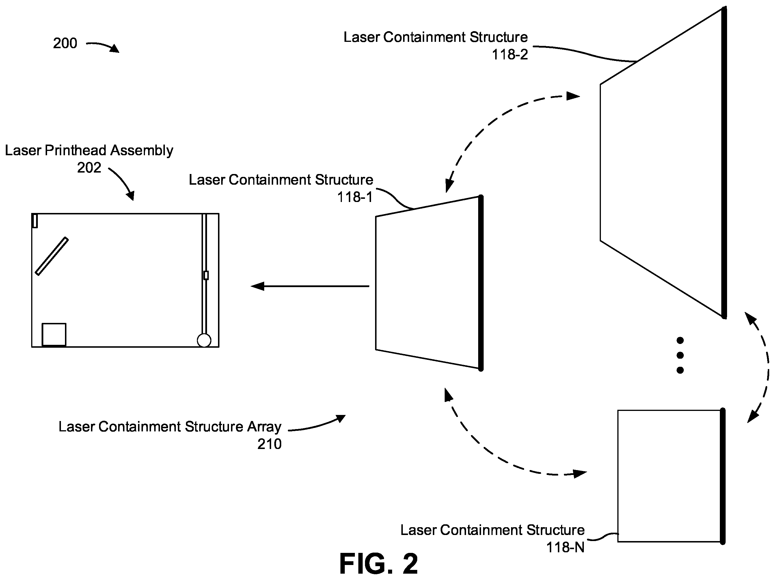 Patent US12552189 Figure 2 – Laser containment structure for a laser printhead