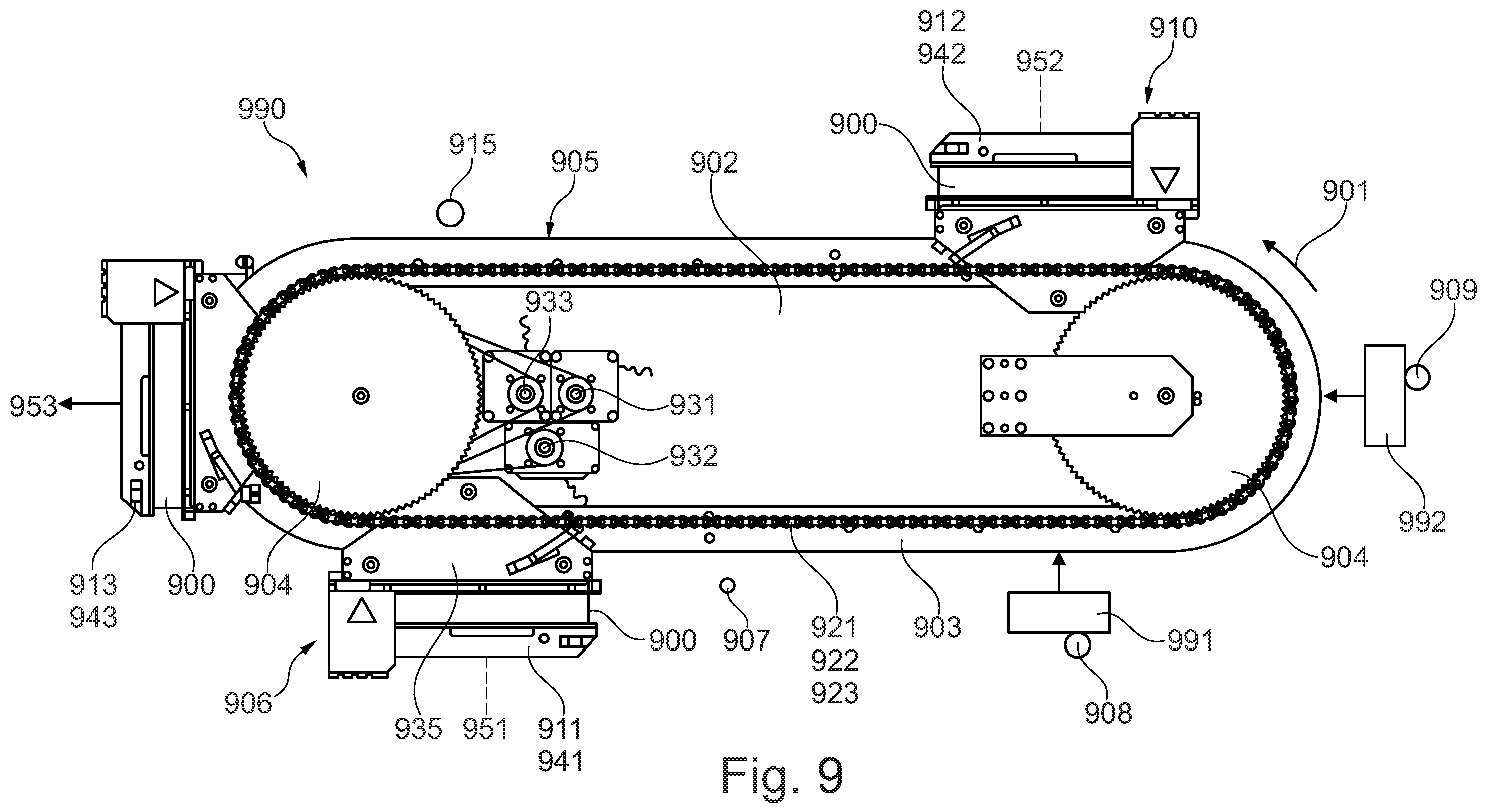 Patent US12552193 Figure 9 – Dynamic change of gang run