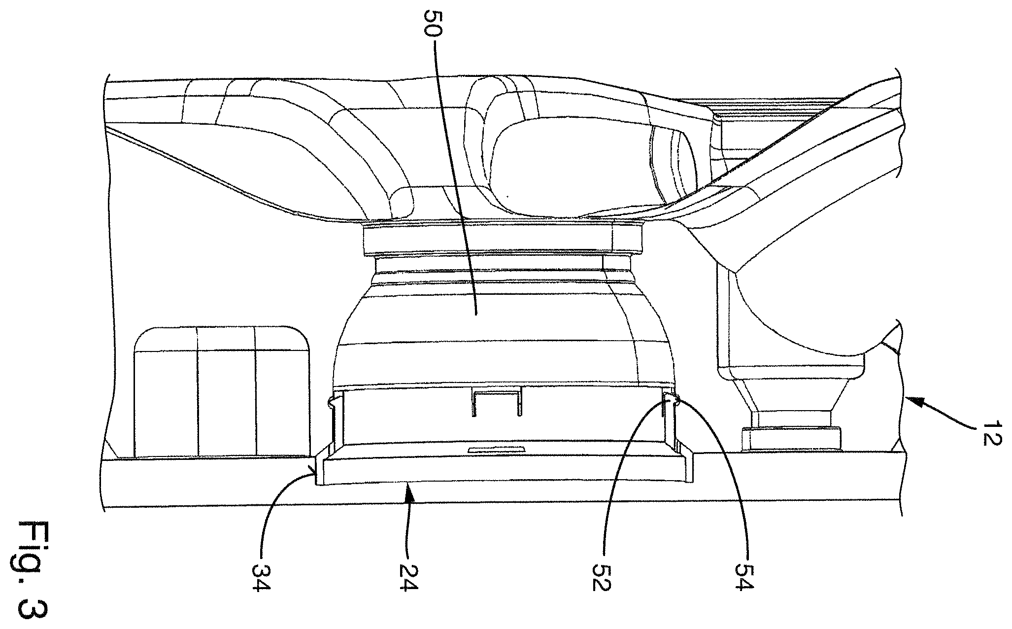 Patent US12552197 Figure 3 – Wheel system with an adapter disc