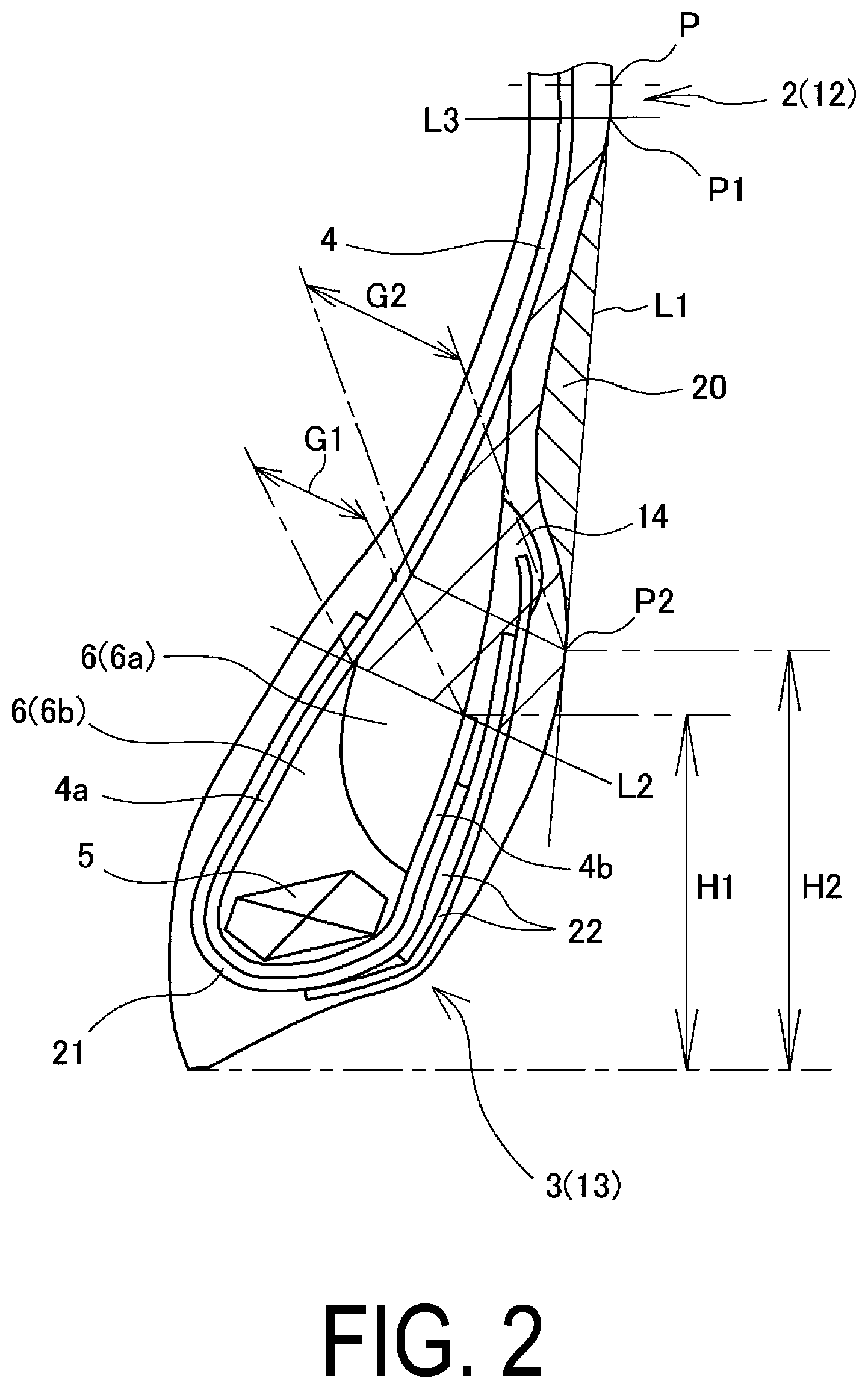 Patent US12552204 Figure 2 – Pneumatic tire