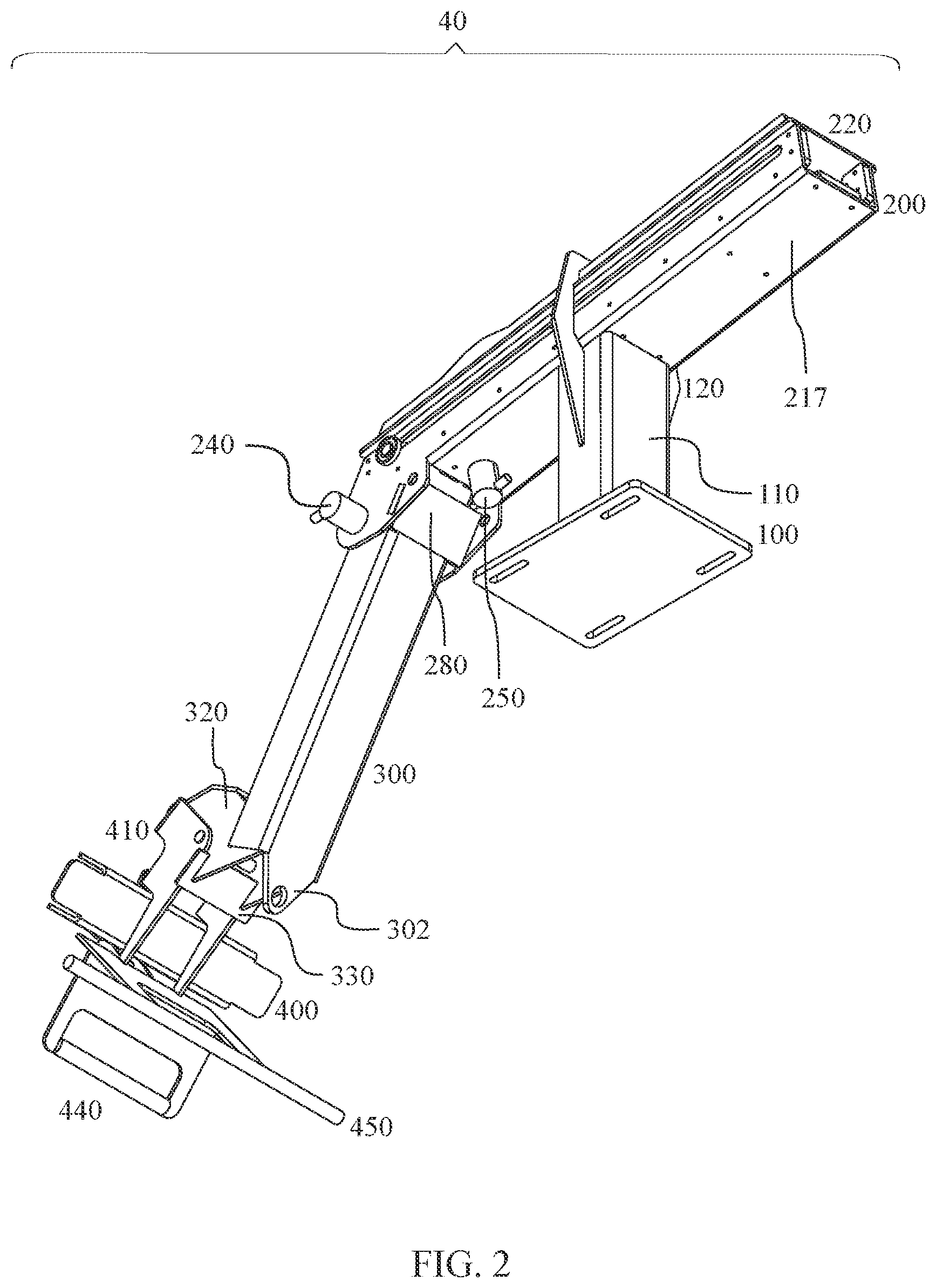 Patent US12552208 Figure 2 – Tow dolly mount apparatus