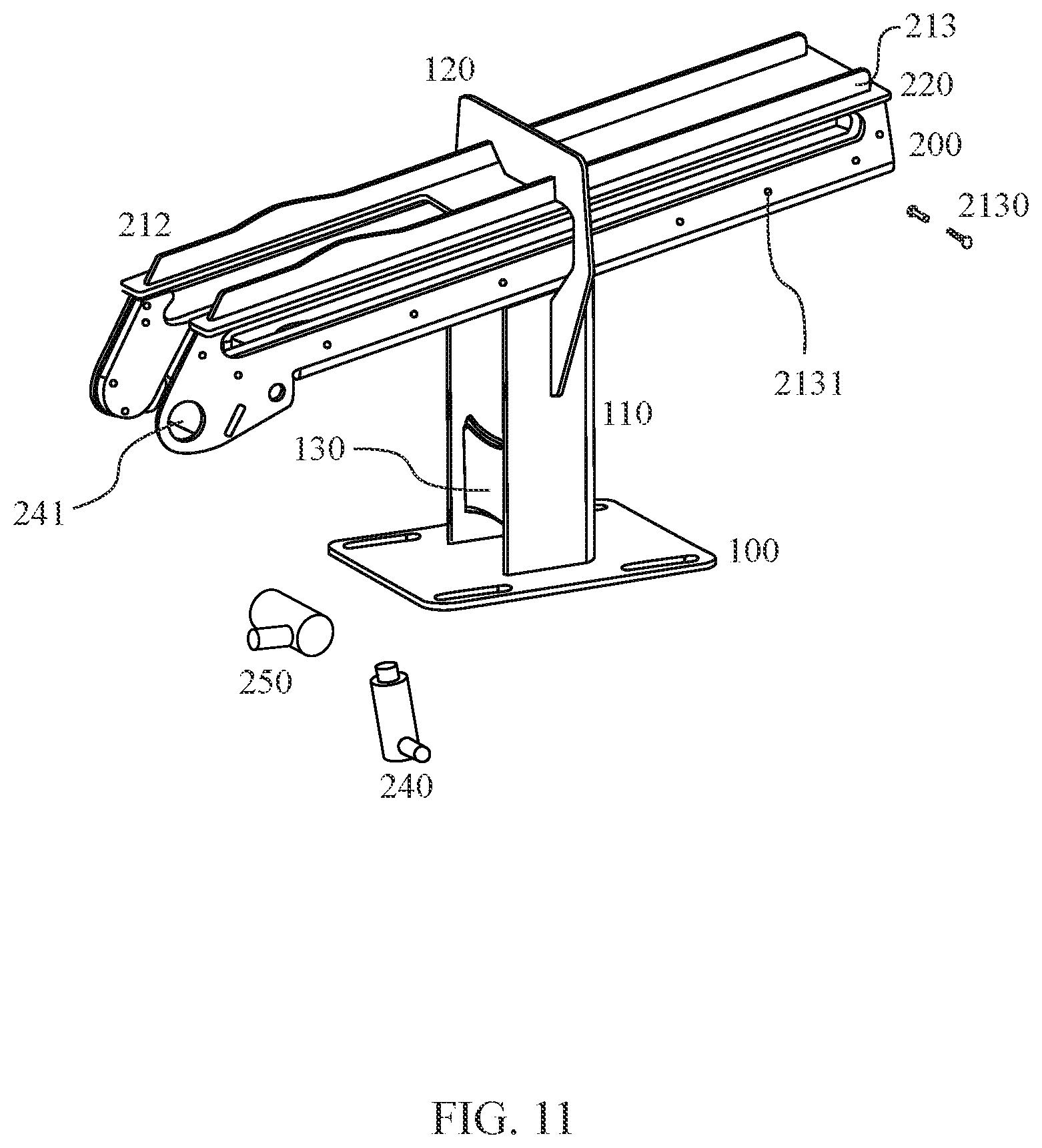 Patent US12552208 Figure 11 – Tow dolly mount apparatus