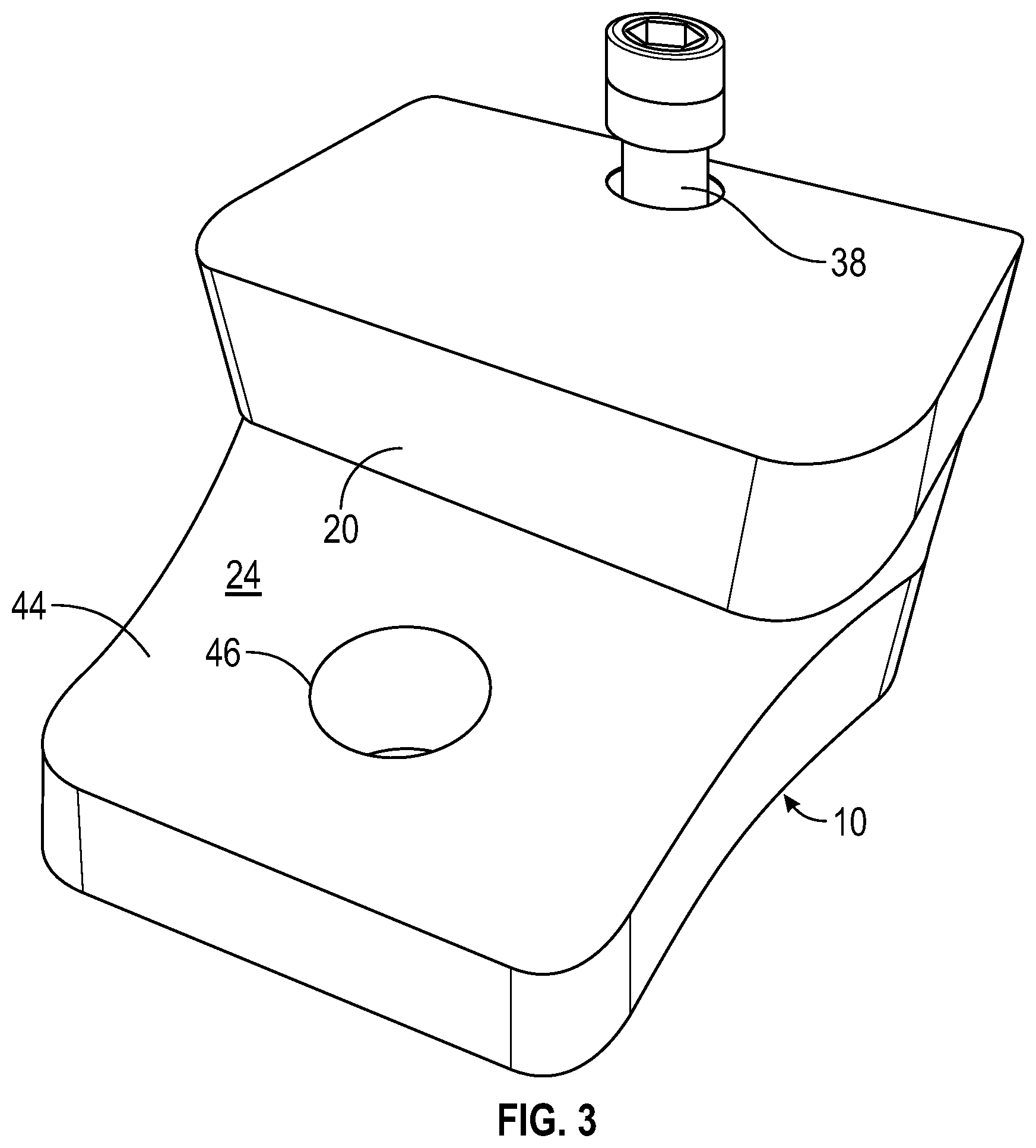 Patent US12552210 Figure 3 – Hitch assembly for vehicle front tow hook