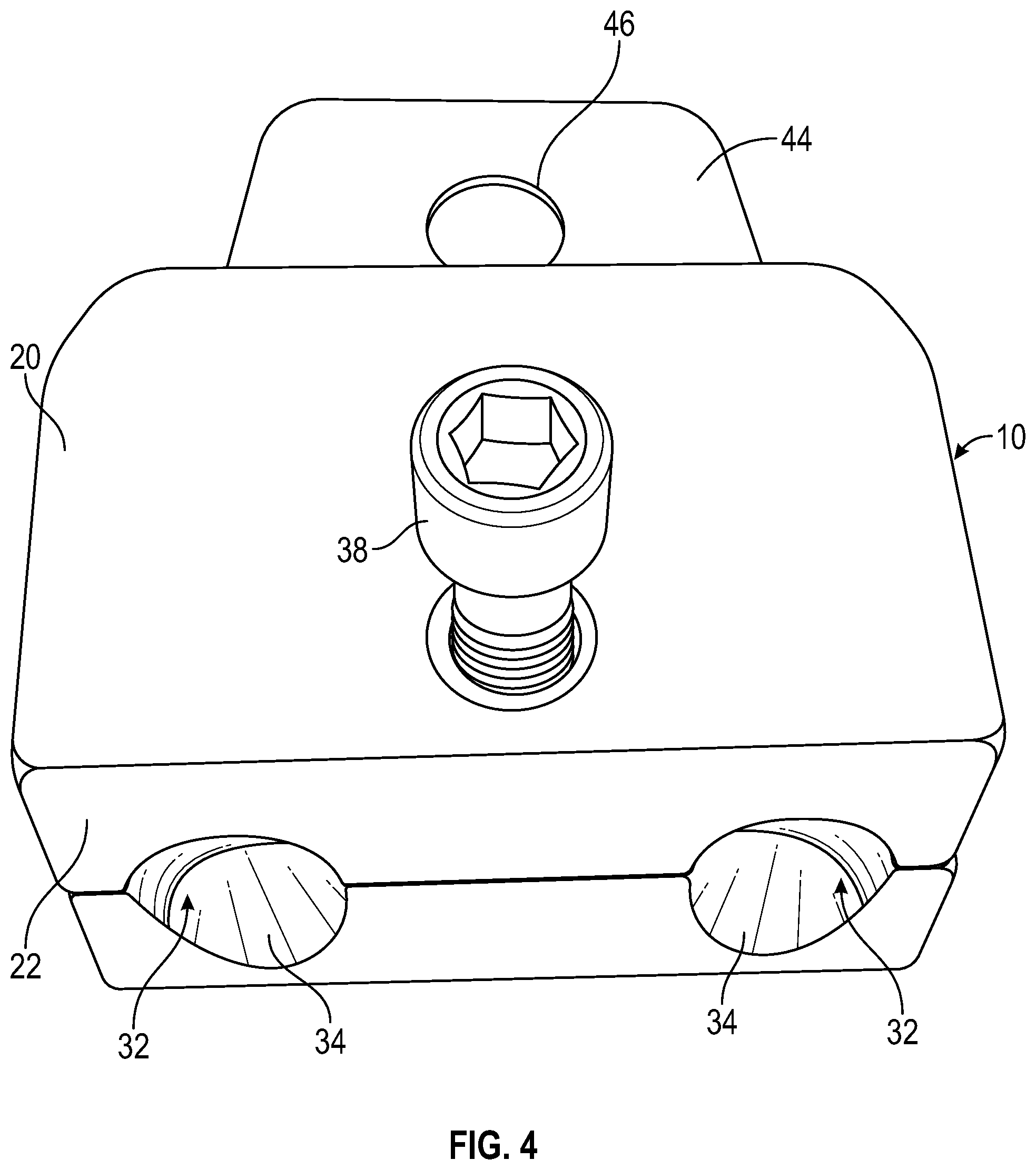 Patent US12552210 Figure 4 – Hitch assembly for vehicle front tow hook