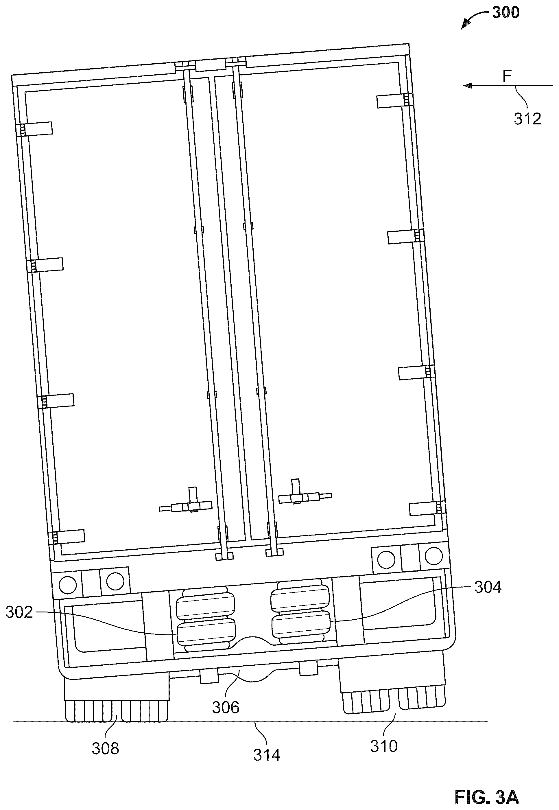 Patent US12552214 Figure 3 – Vehicle air spring system and methods for controlling vehicle stability using air springs