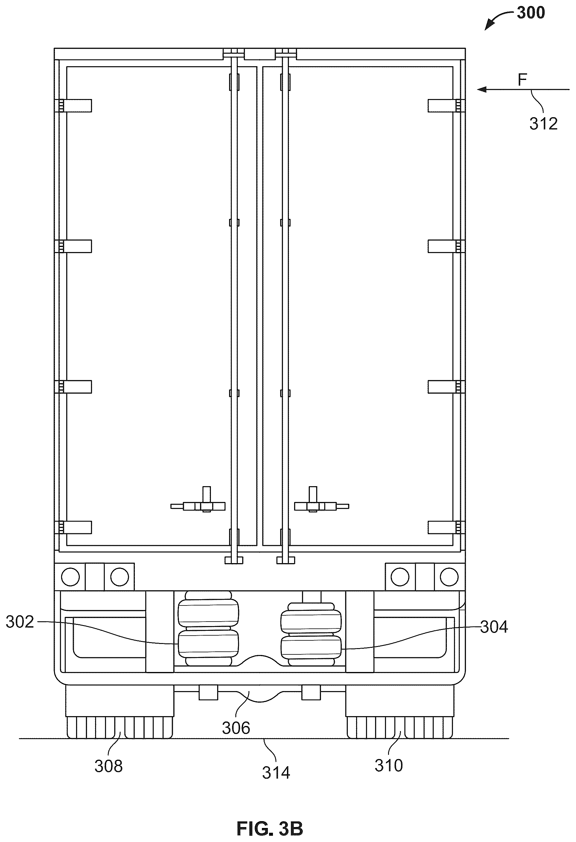 Patent US12552214 Figure 4 – Vehicle air spring system and methods for controlling vehicle stability using air springs