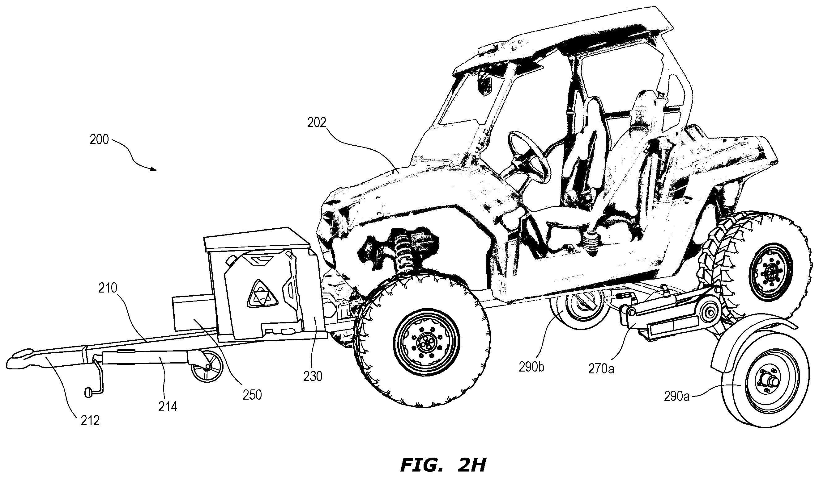 Patent US12552216 Figure 9 – Adjustable height single axle trailer