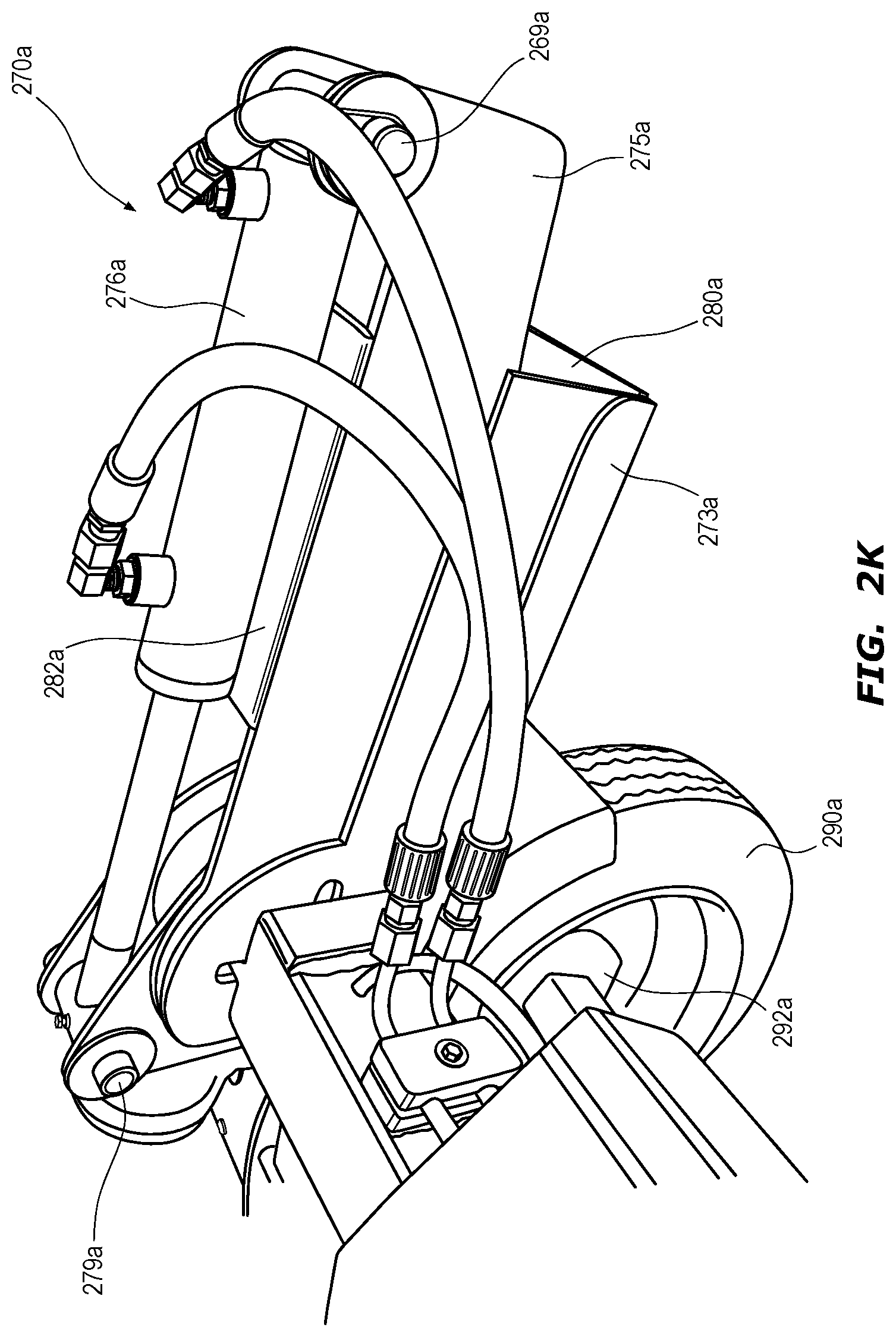 Patent US12552216 Figure 12 – Adjustable height single axle trailer