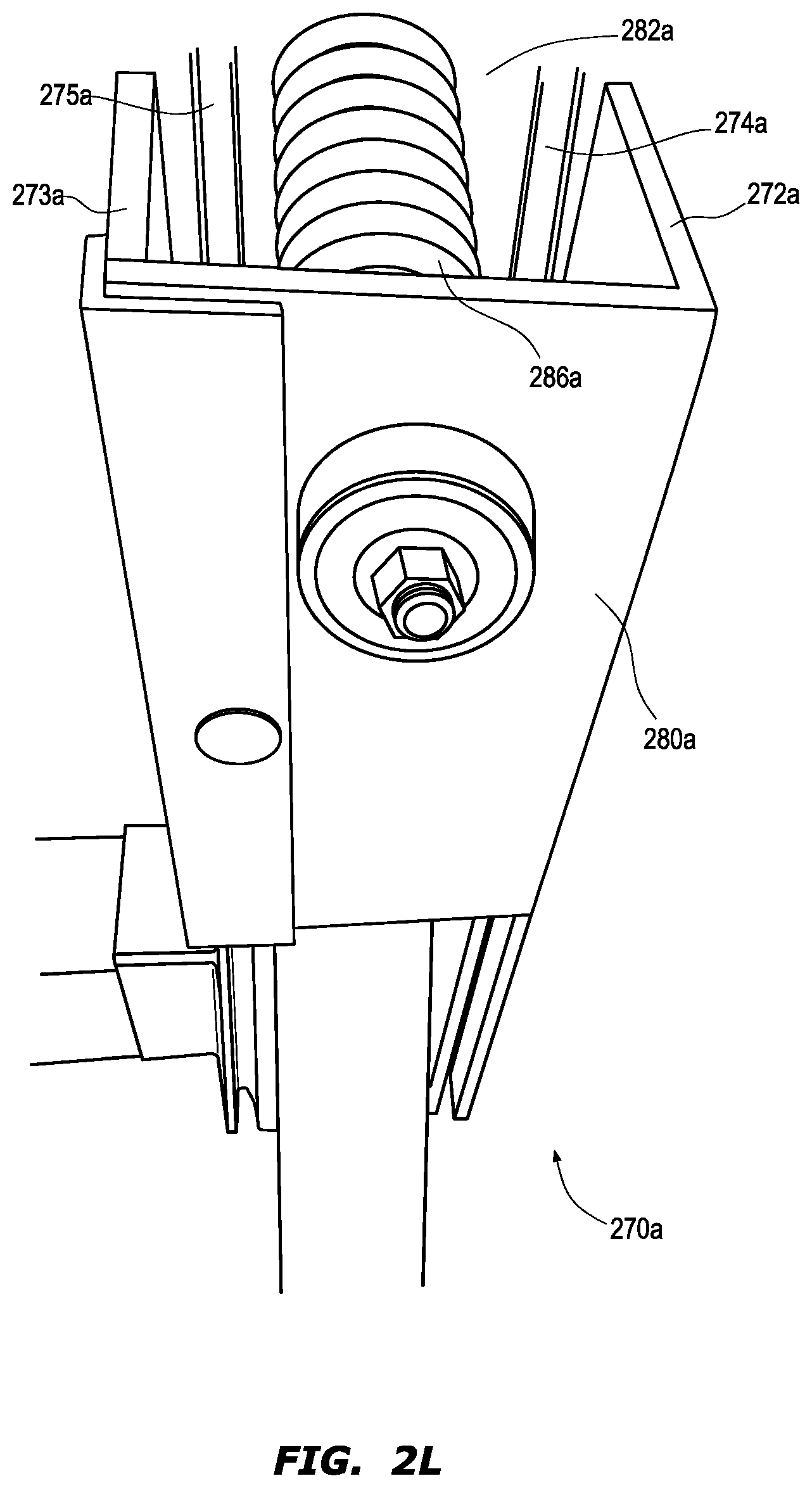 Patent US12552216 Figure 13 – Adjustable height single axle trailer