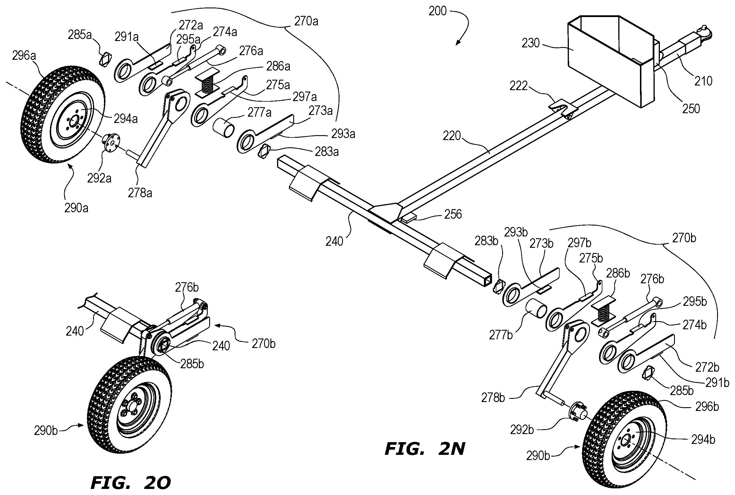 Patent US12552216 Figure 15 – Adjustable height single axle trailer
