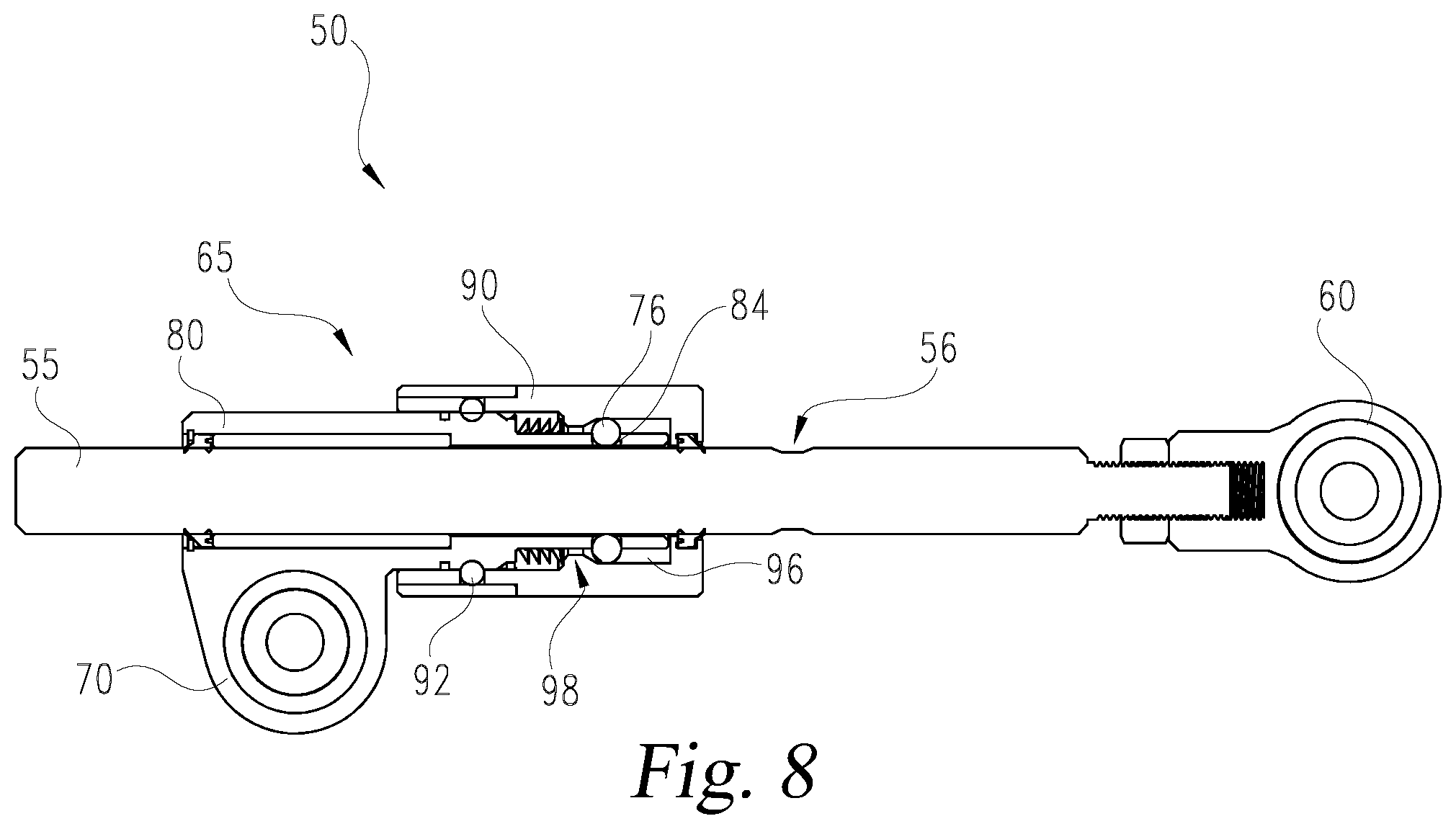 Patent US12552219 Figure 6 – Disconnectable sway bar link